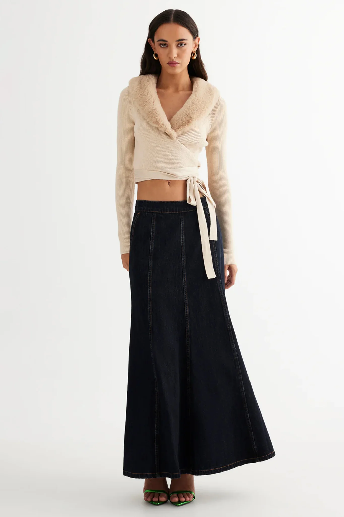 LIONESS Wyoming Denim Skirt Dark Denim - Sonourner