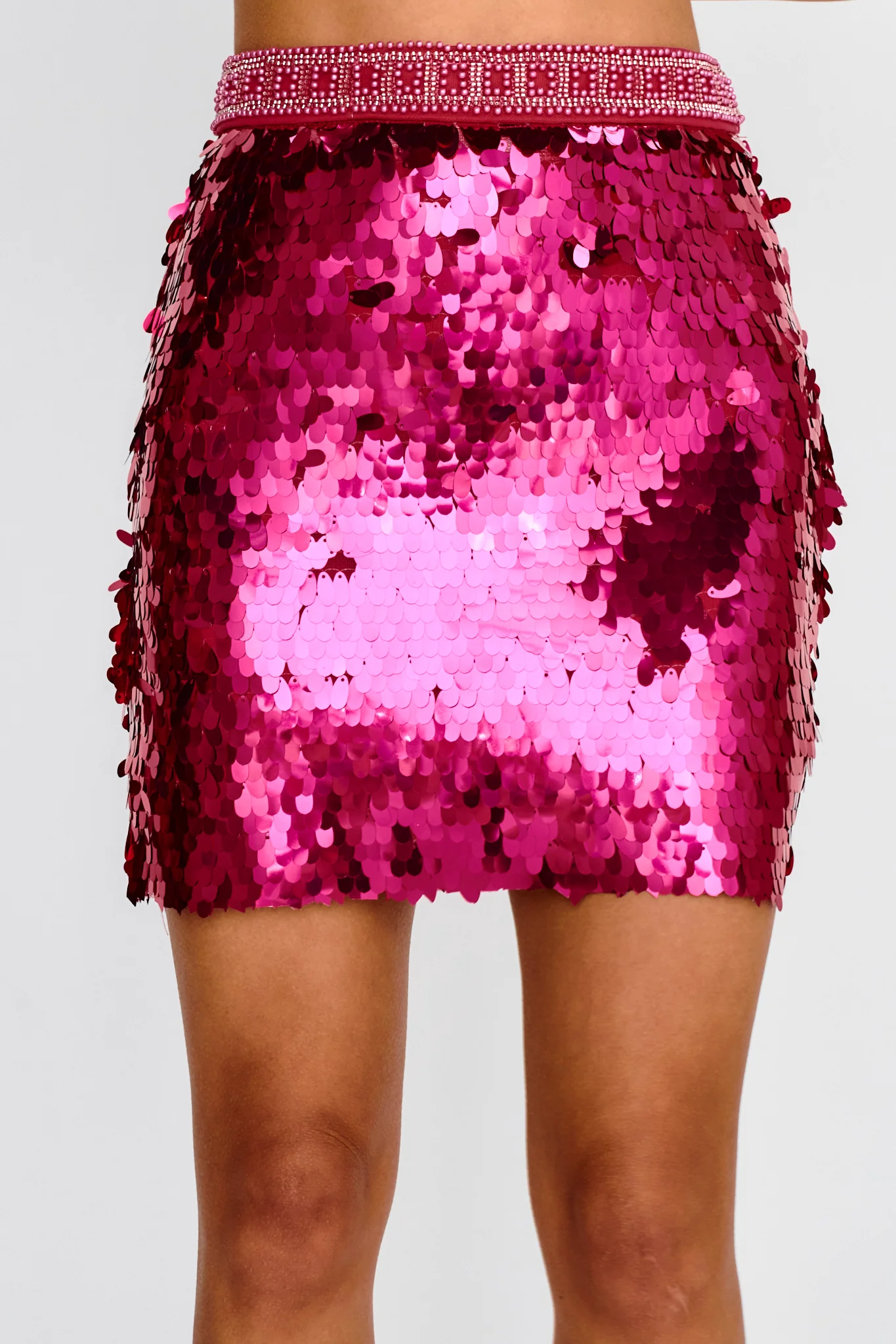 She's So LA Sequin Mini Skirt Hot Pink - Sonourner
