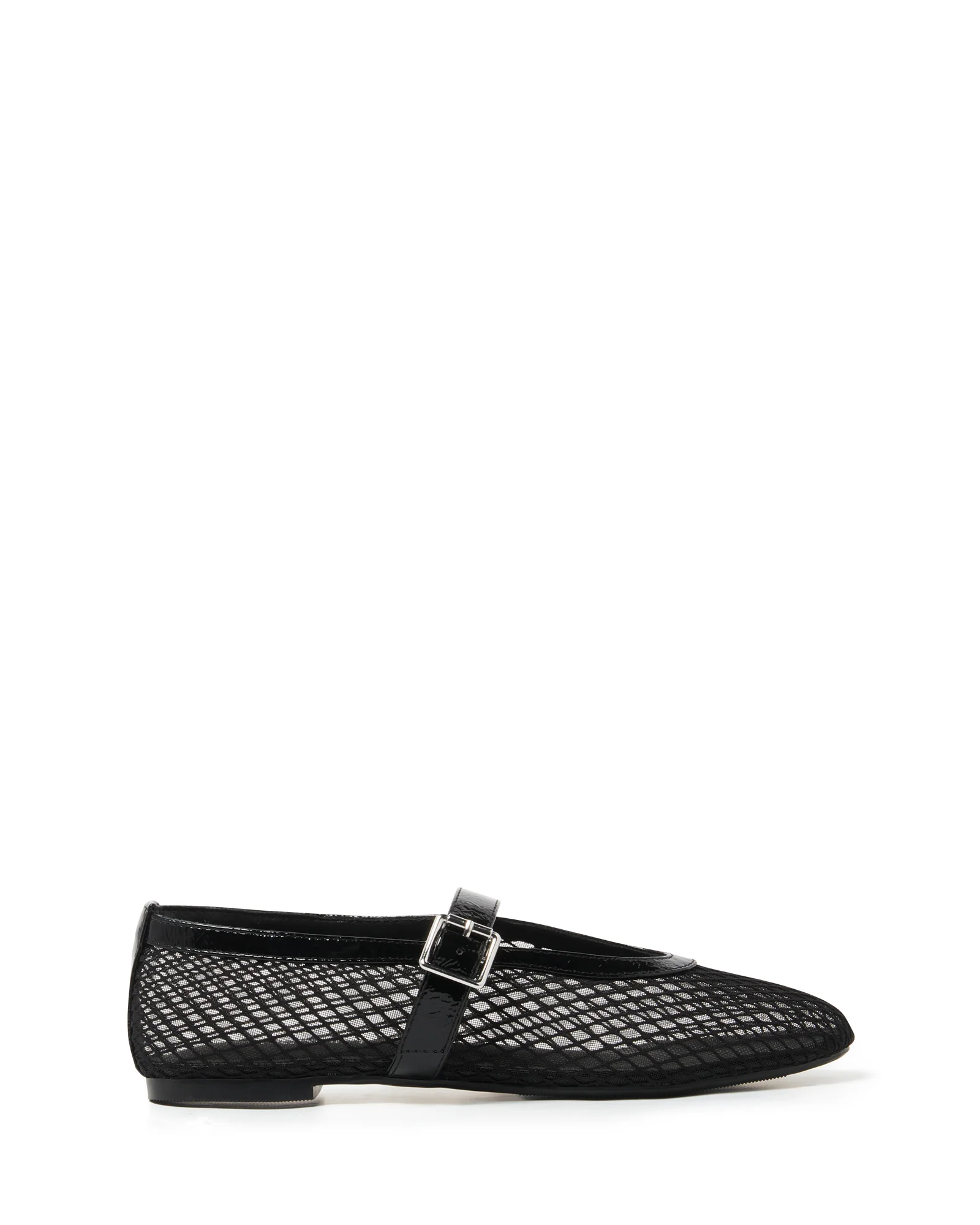 THERAPY Addie Ballet Flat Crinkle Patent Black - Sonourner