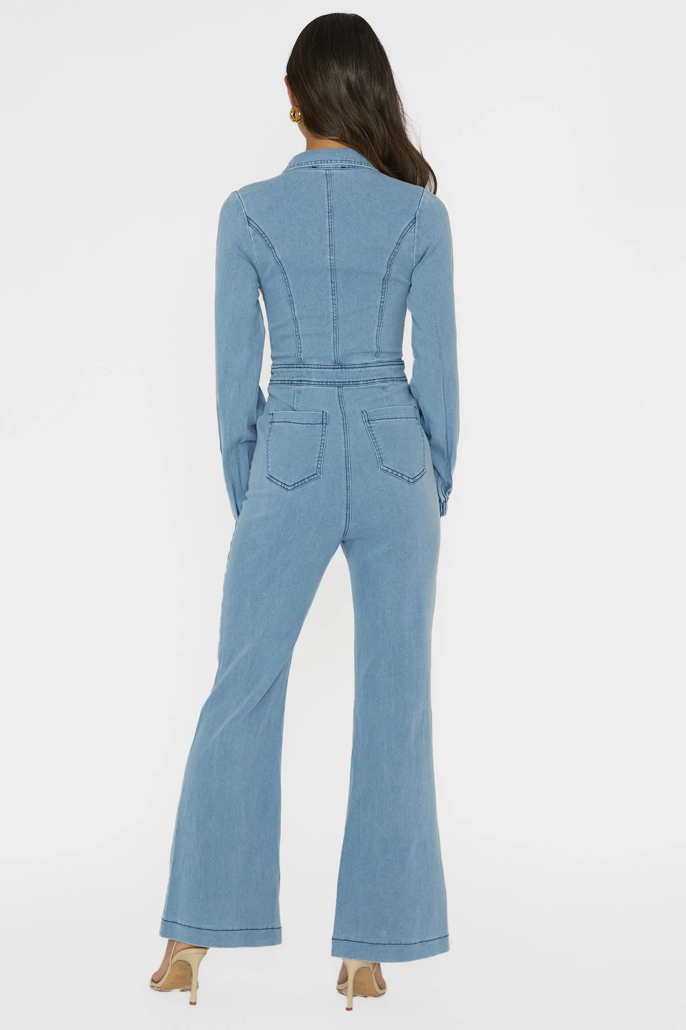 Emilio Long Sleeve Jumpsuit Denim Blue - Sonourner