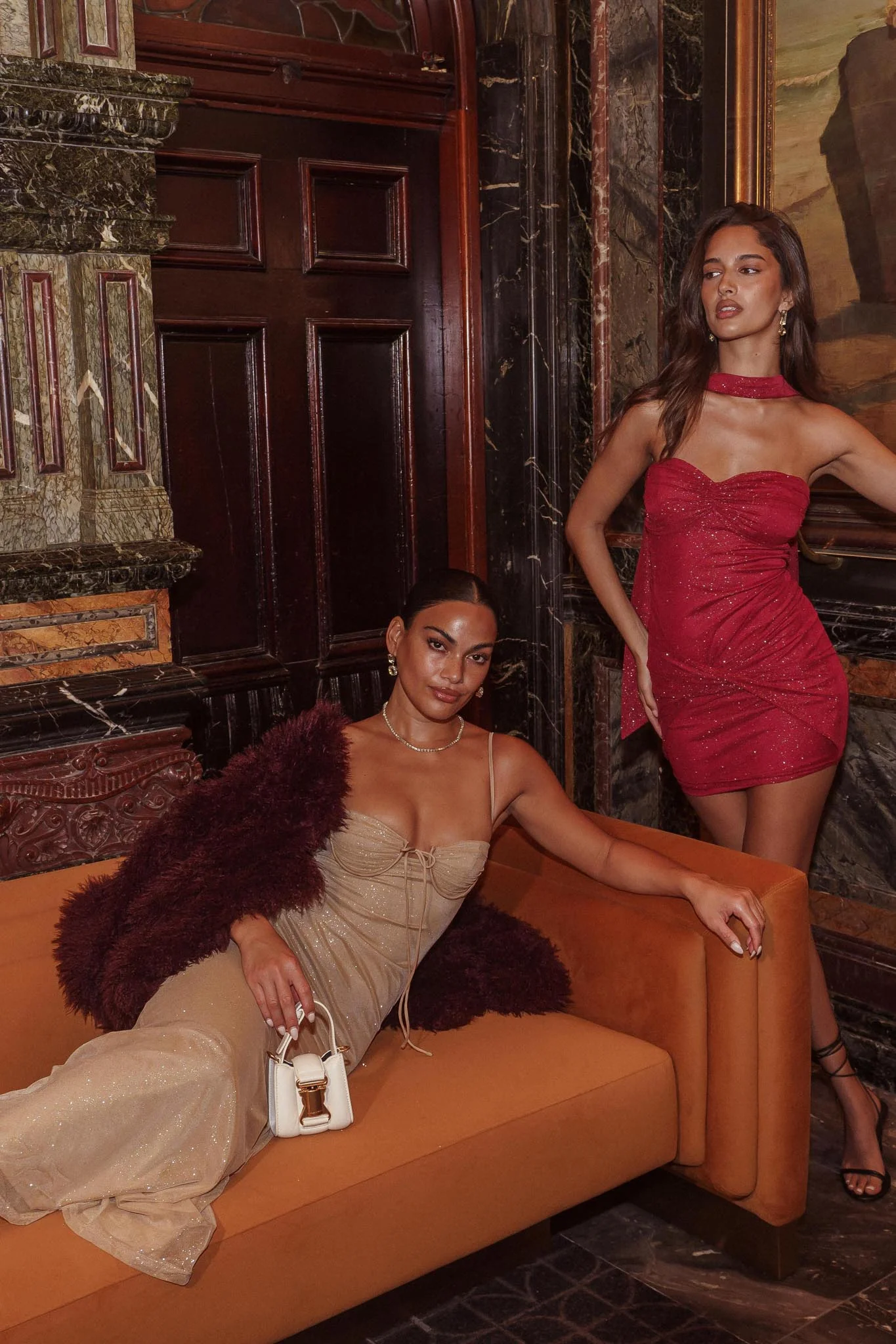 Fortune Bust Tie Maxi Dress Gold - Sonourner