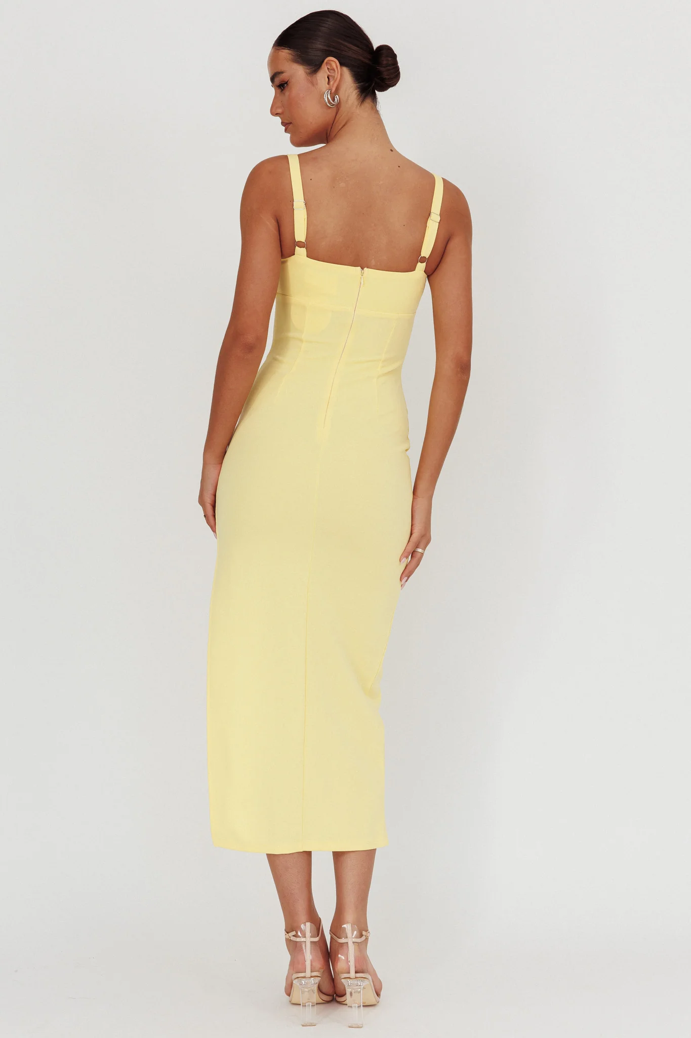 Zenya Split Ruched Maxi Dress Butter - Sonourner