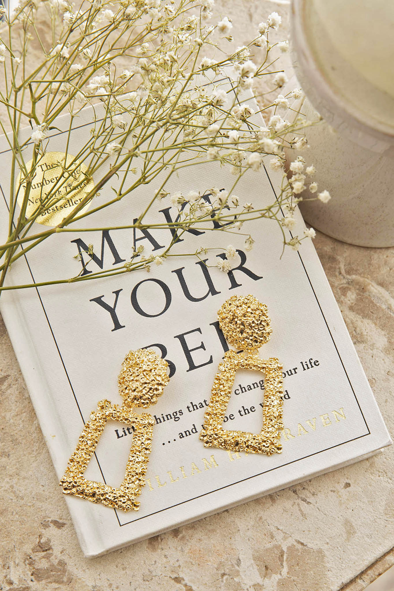 London Textured Earrings Gold - Sonourner