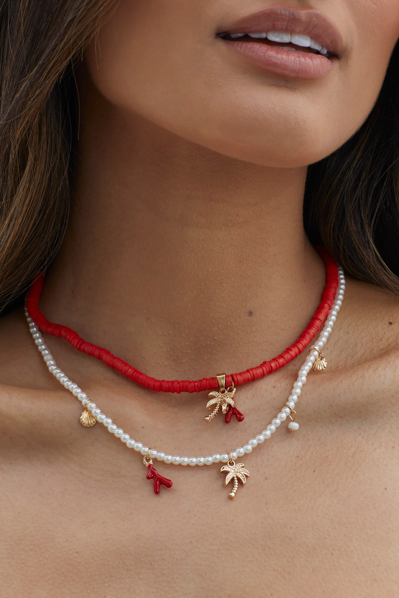 Tahiti Sunset Pearl Beach Necklace Gold - Sonourner