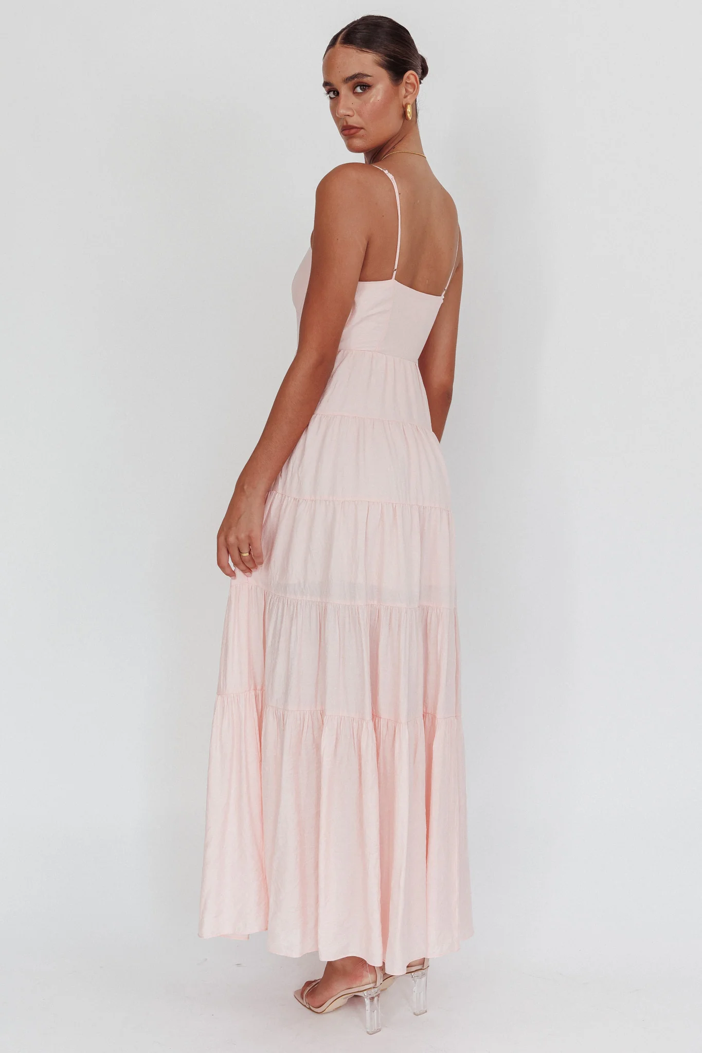 Main Attraction Cami Strap Maxi Dress Blush - Sonourner