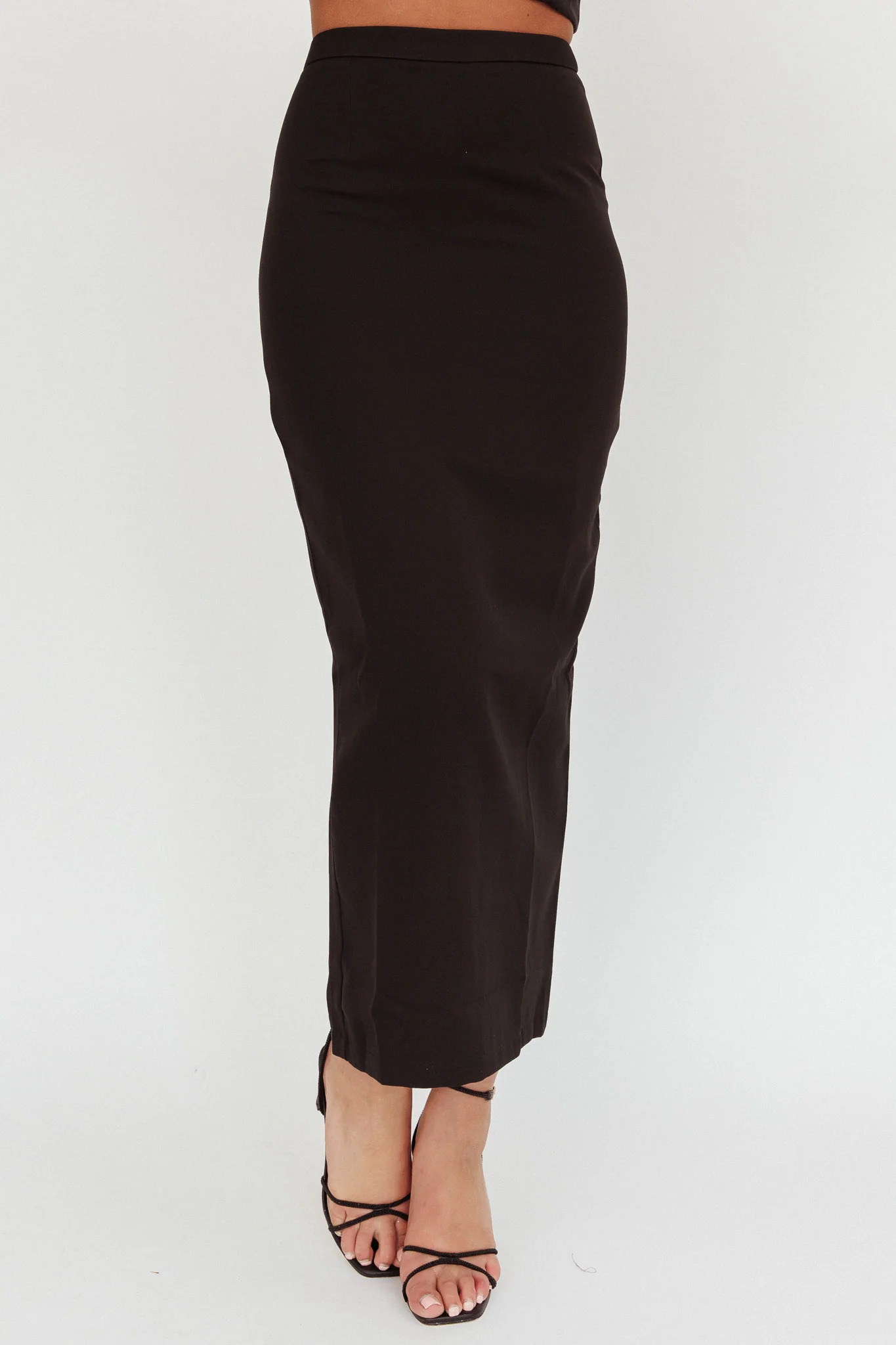 Switched On Column Maxi Skirt Black - Sonourner