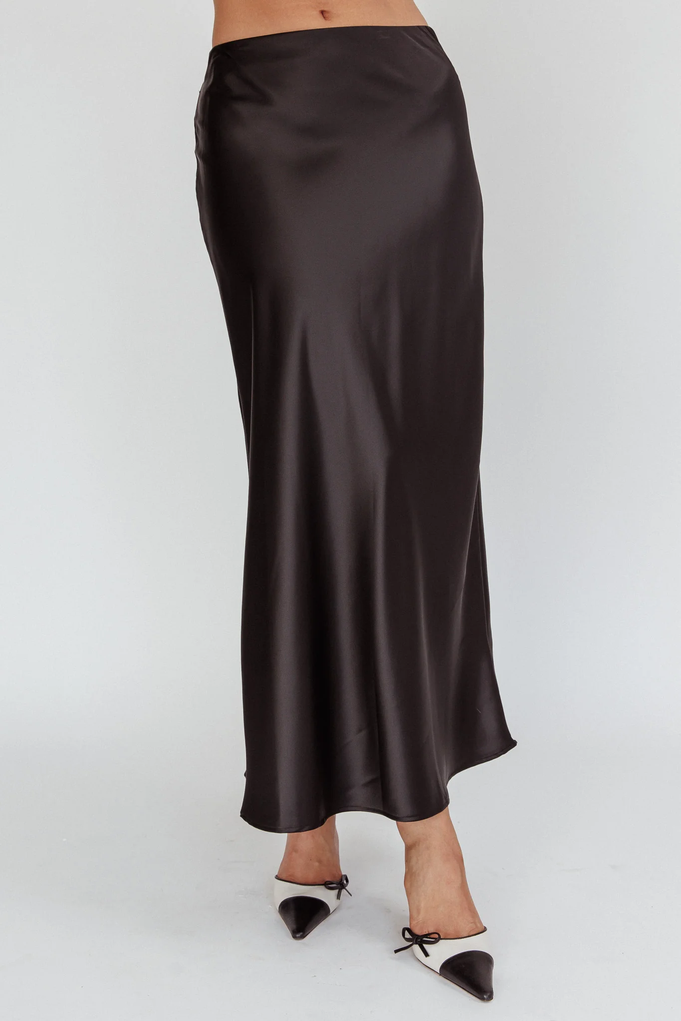 Unrequited Love Satin Maxi Skirt Black - Sonourner