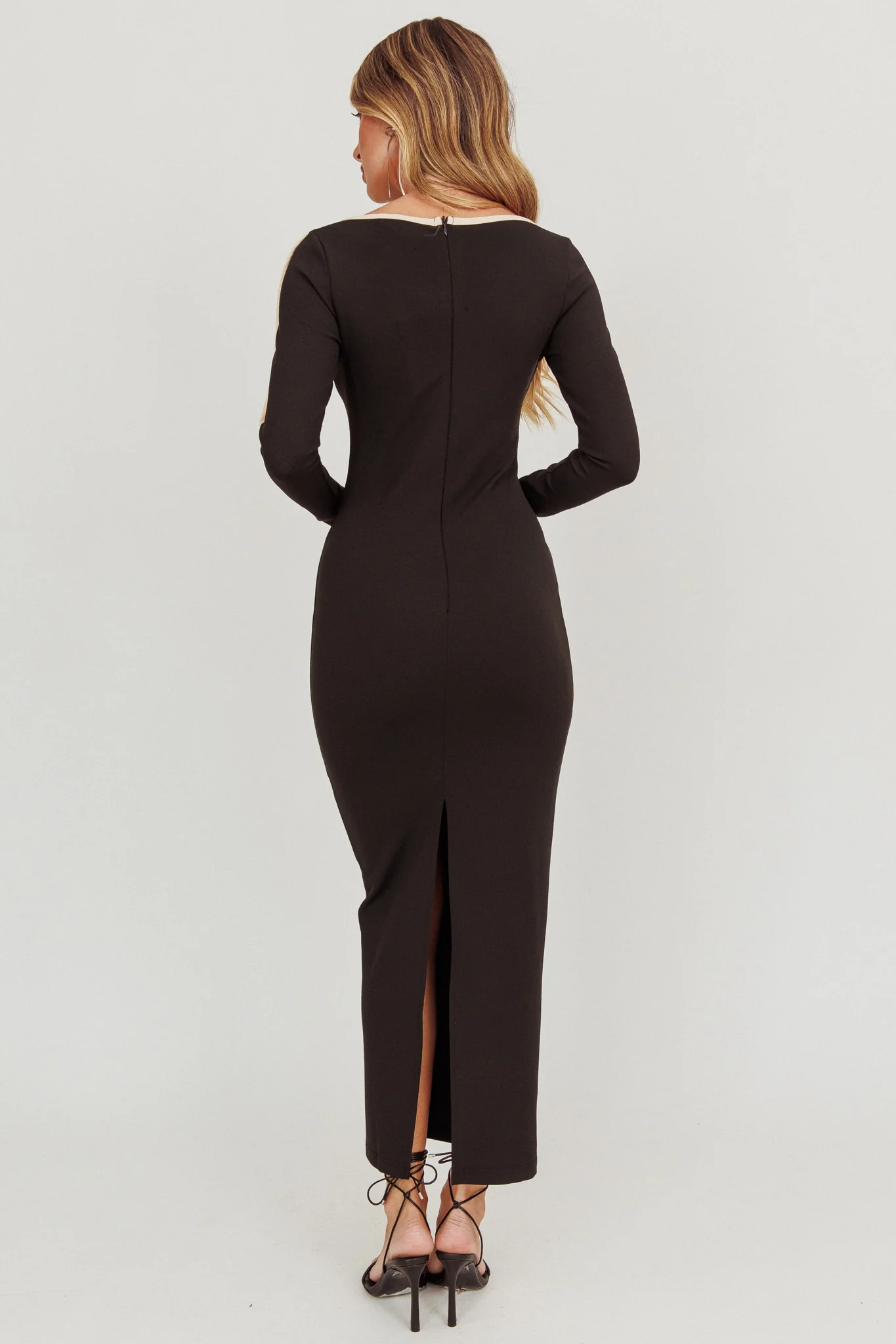 Moonglade Long Sleeve Bodycon Maxi Dress Black - Sonourner