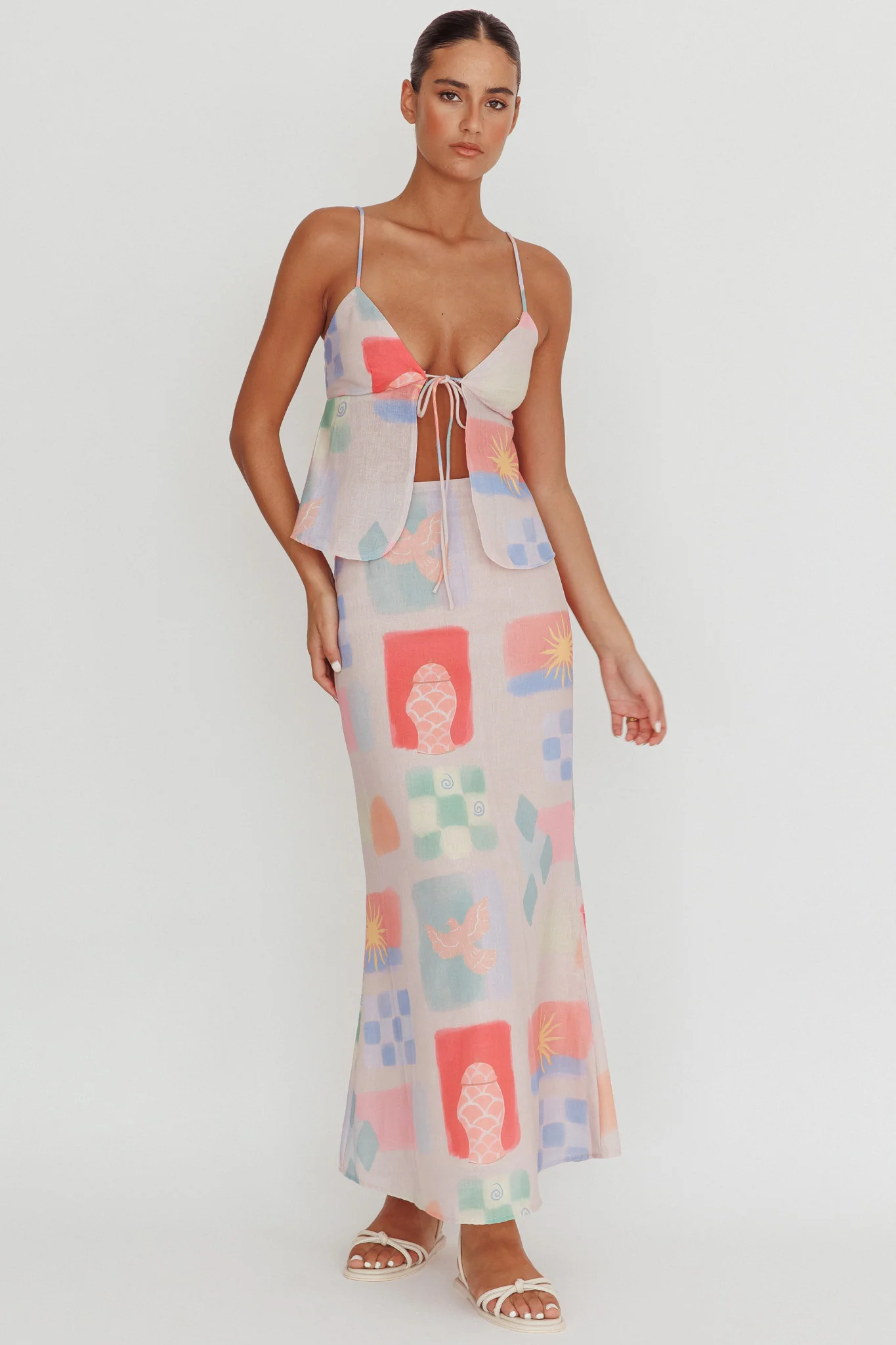 Heart & Soul Maxi Skirt Print Multi - Sonourner