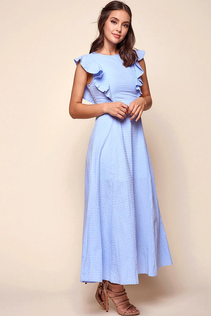 Kindall Classic Casual Dress Steel Blue - Sonourner