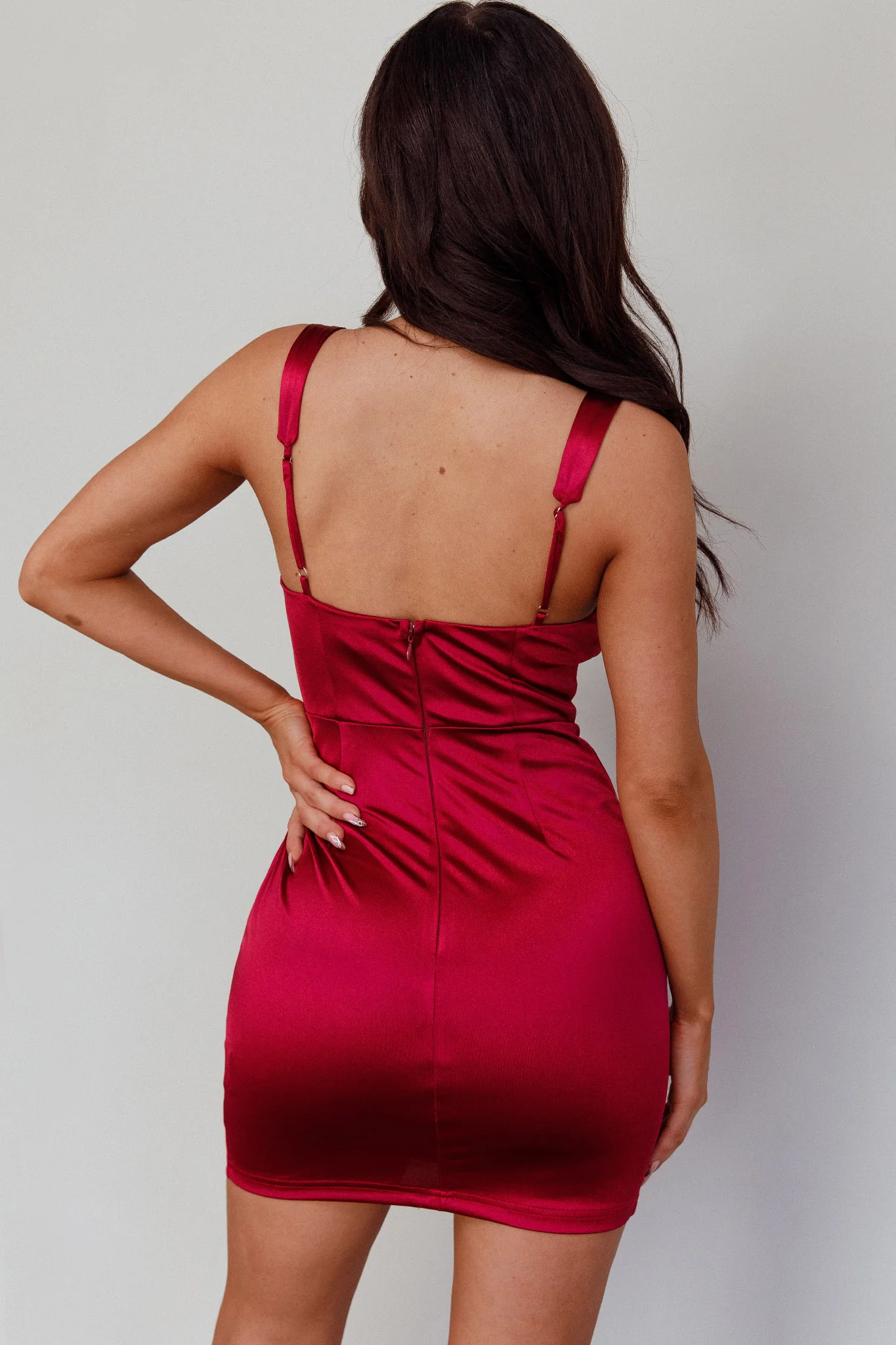 Whimsy Pleated Bust Mini Dress Fuchsia - Sonourner