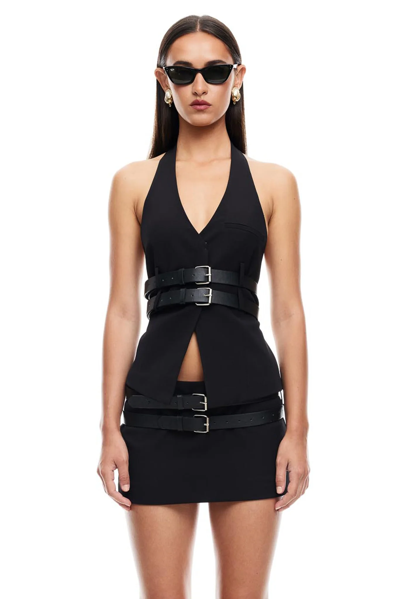 LIONESS Ethereal Buckle Skirt Onyx - Sonourner