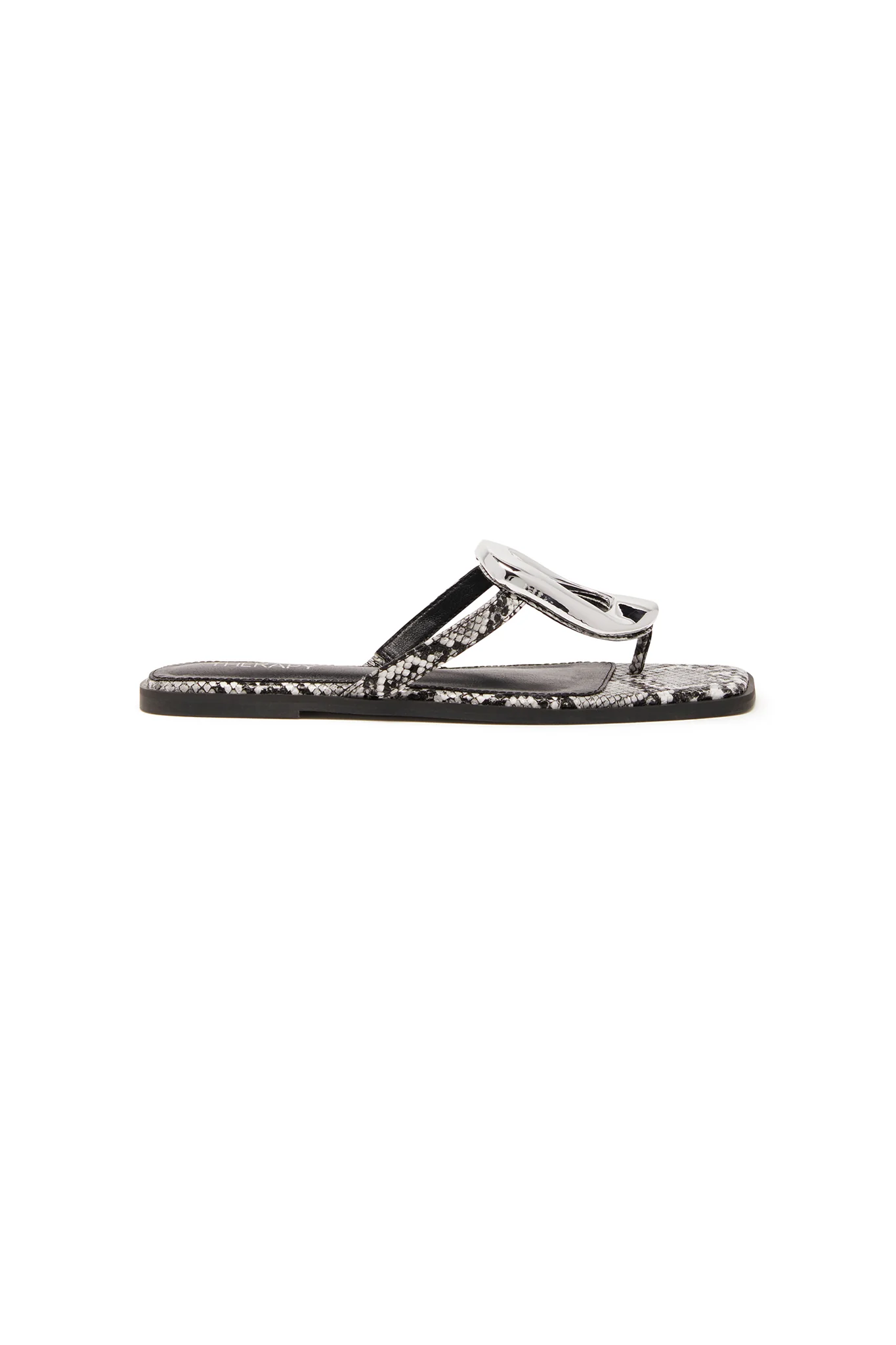 THERAPY Guild Thong Sandal Black White Snake - Sonourner