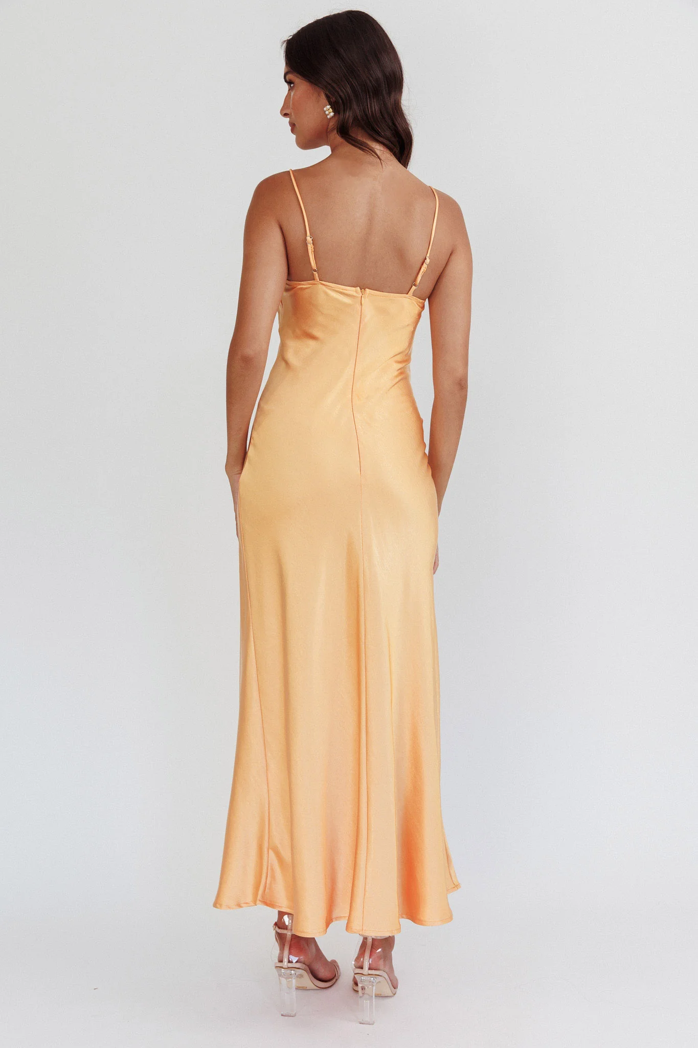 Inhibitions Lace Bust Midi Dress Melon - Sonourner