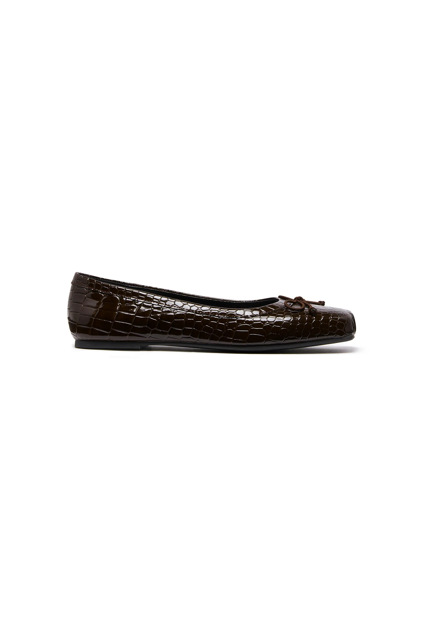THERAPY Laine Ballet Flat Chocolate Croc - Sonourner