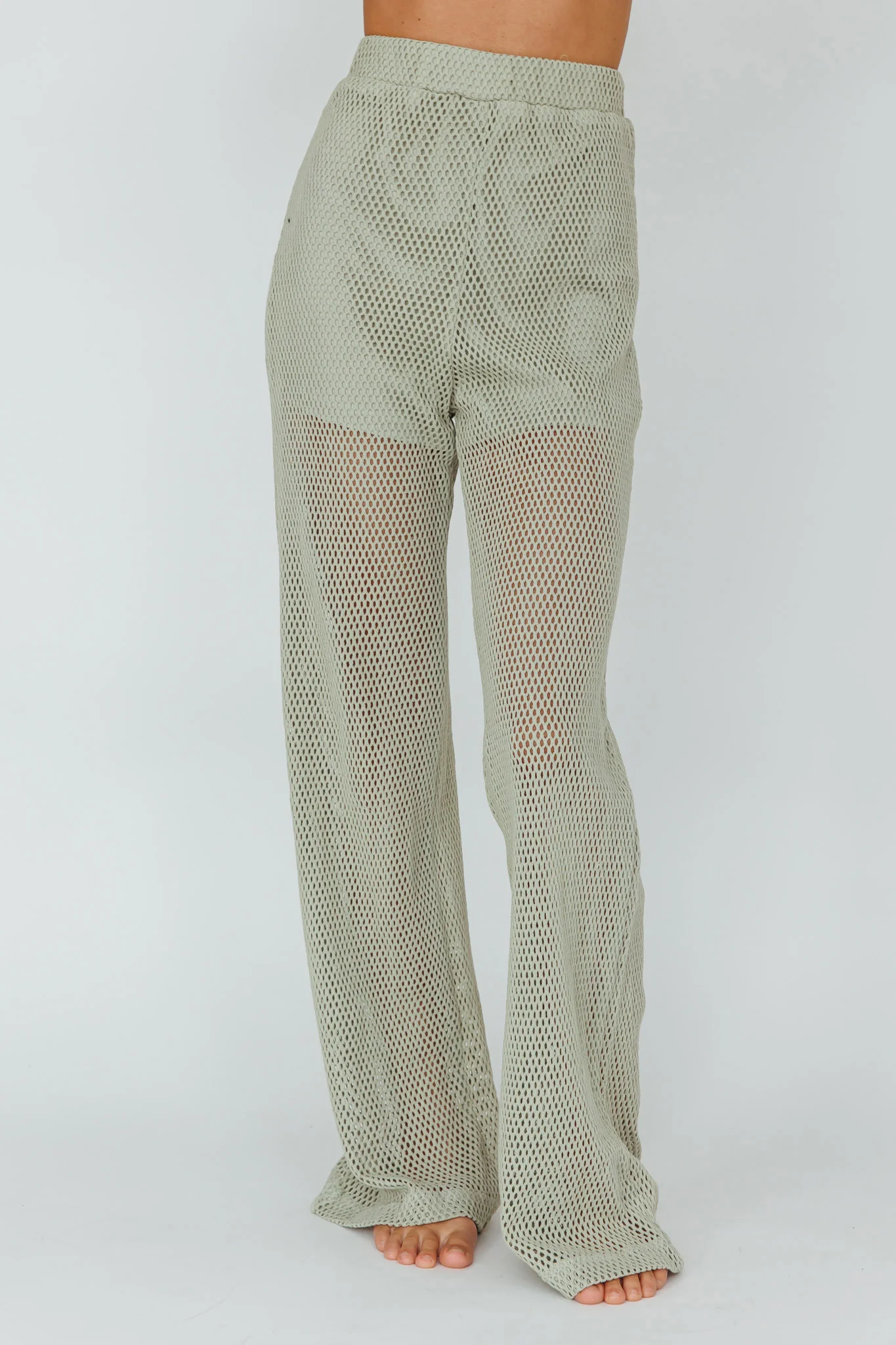 Mahina Long Net Pants Sage - Sonourner