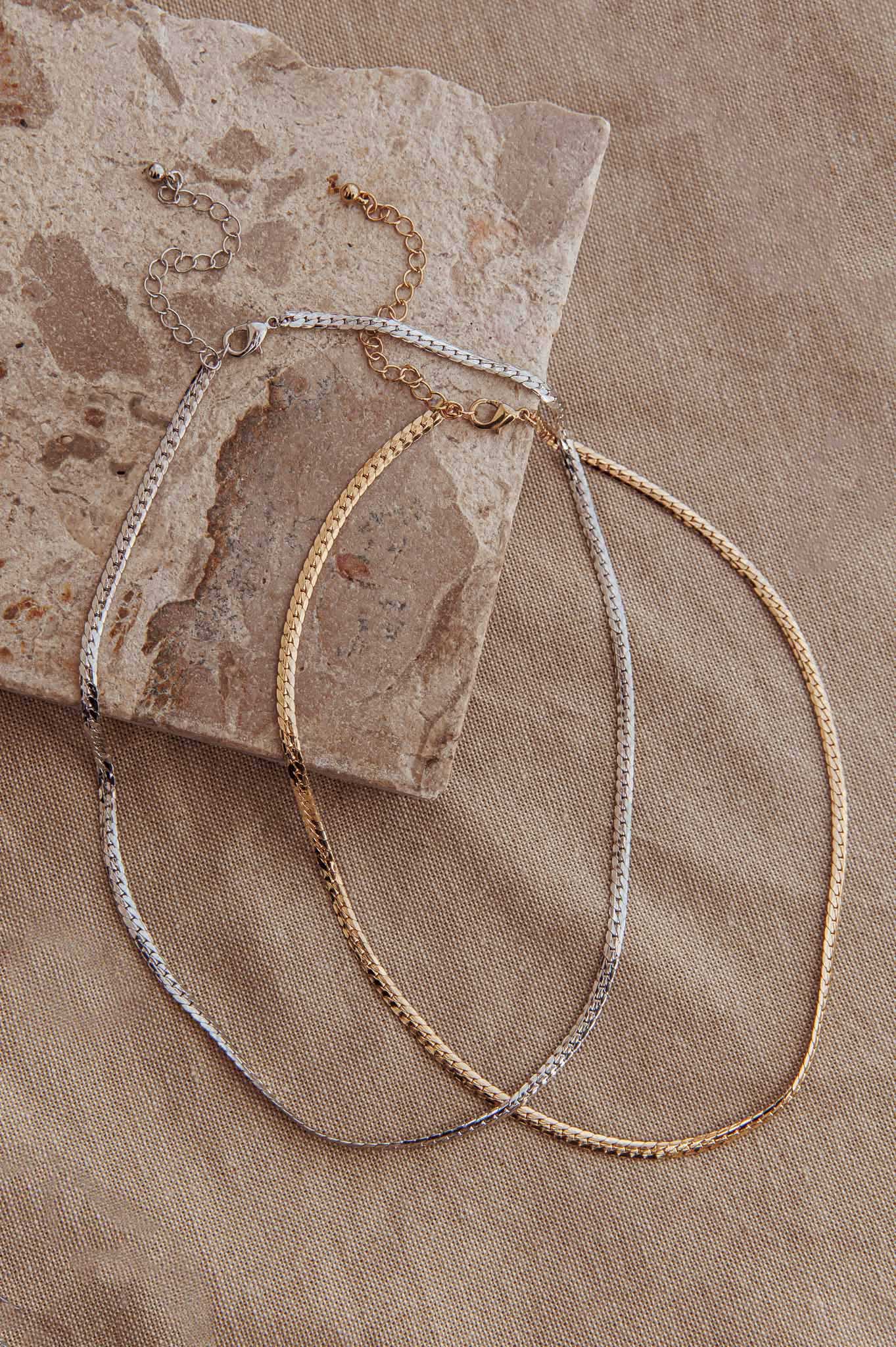 Dannielle Flat Link Chain Set Two-Tone Mixed - Sonourner