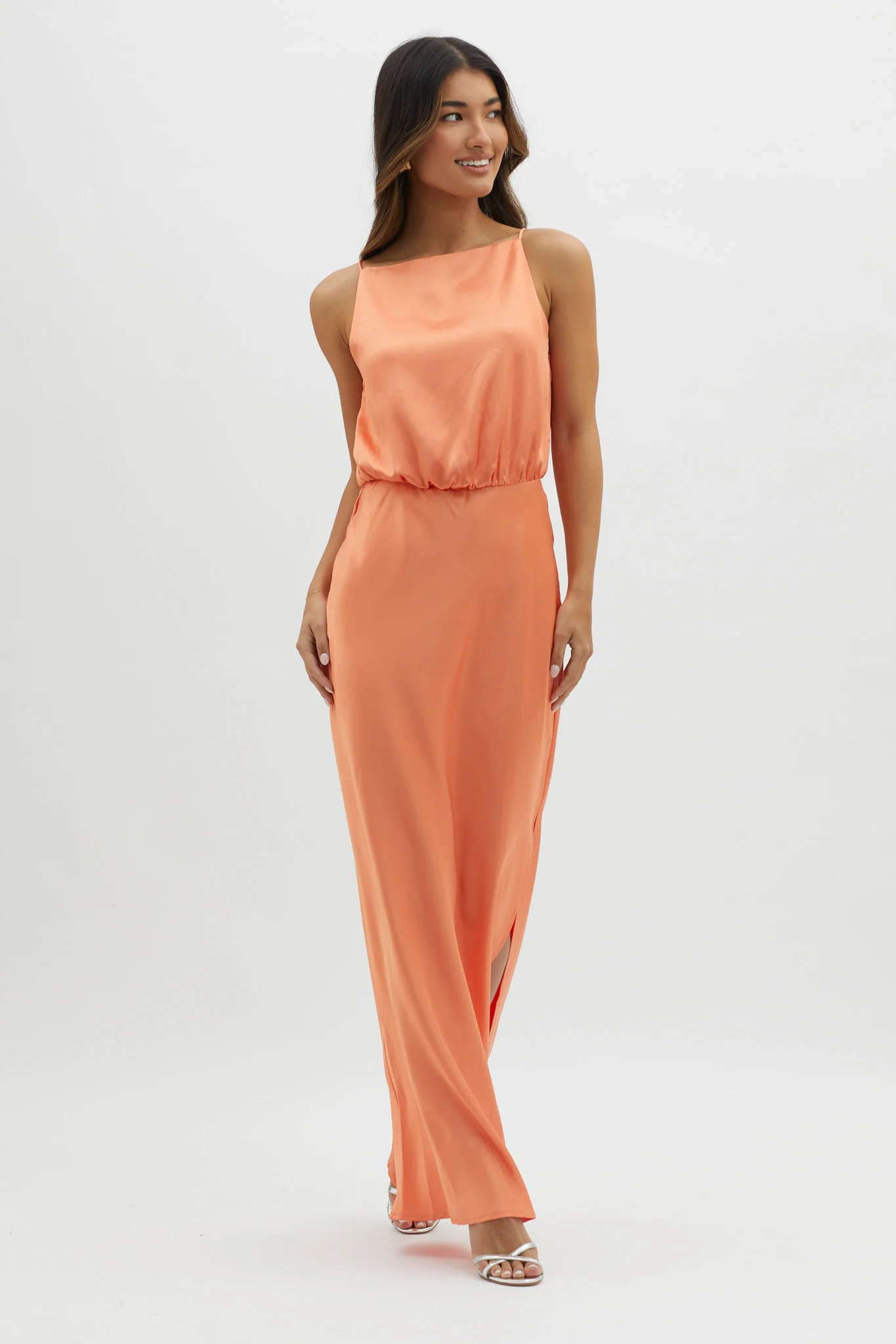 Midnight Hour Side Split Midi Dress Sunset - Sonourner