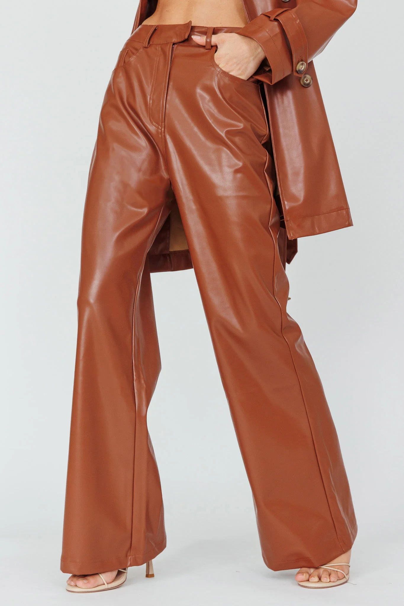 Coussin Faux Leather Pants Terracotta - Sonourner