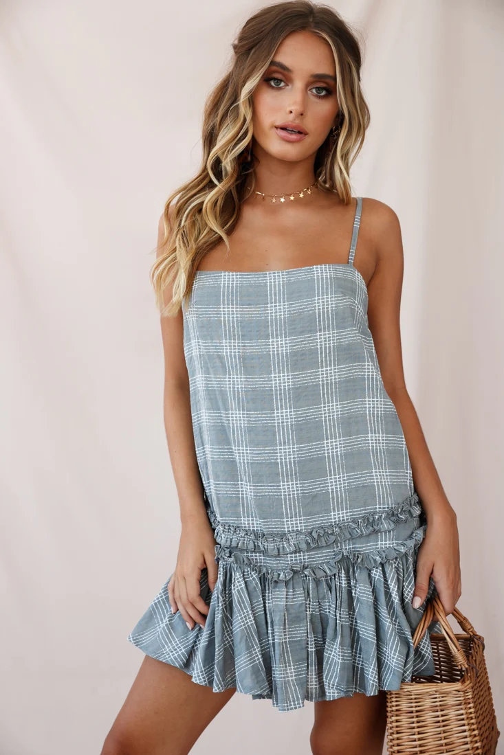 Zelda Dropped Waist Shift Dress Khaki - Sonourner