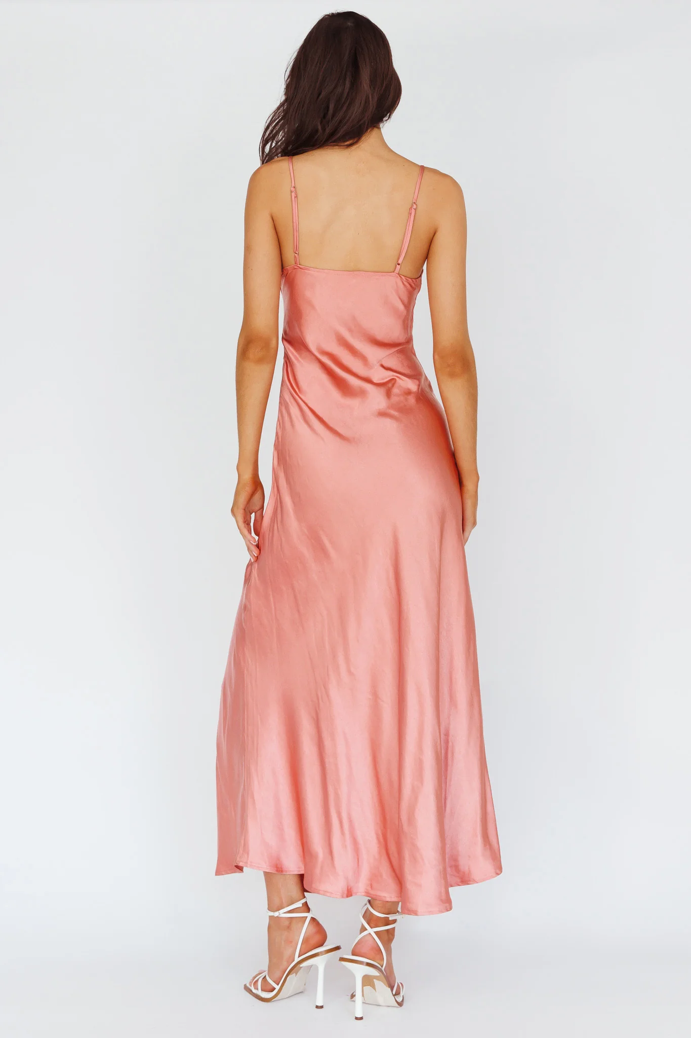 Amity Twist Bust Split Maxi Dress Rose - Sonourner