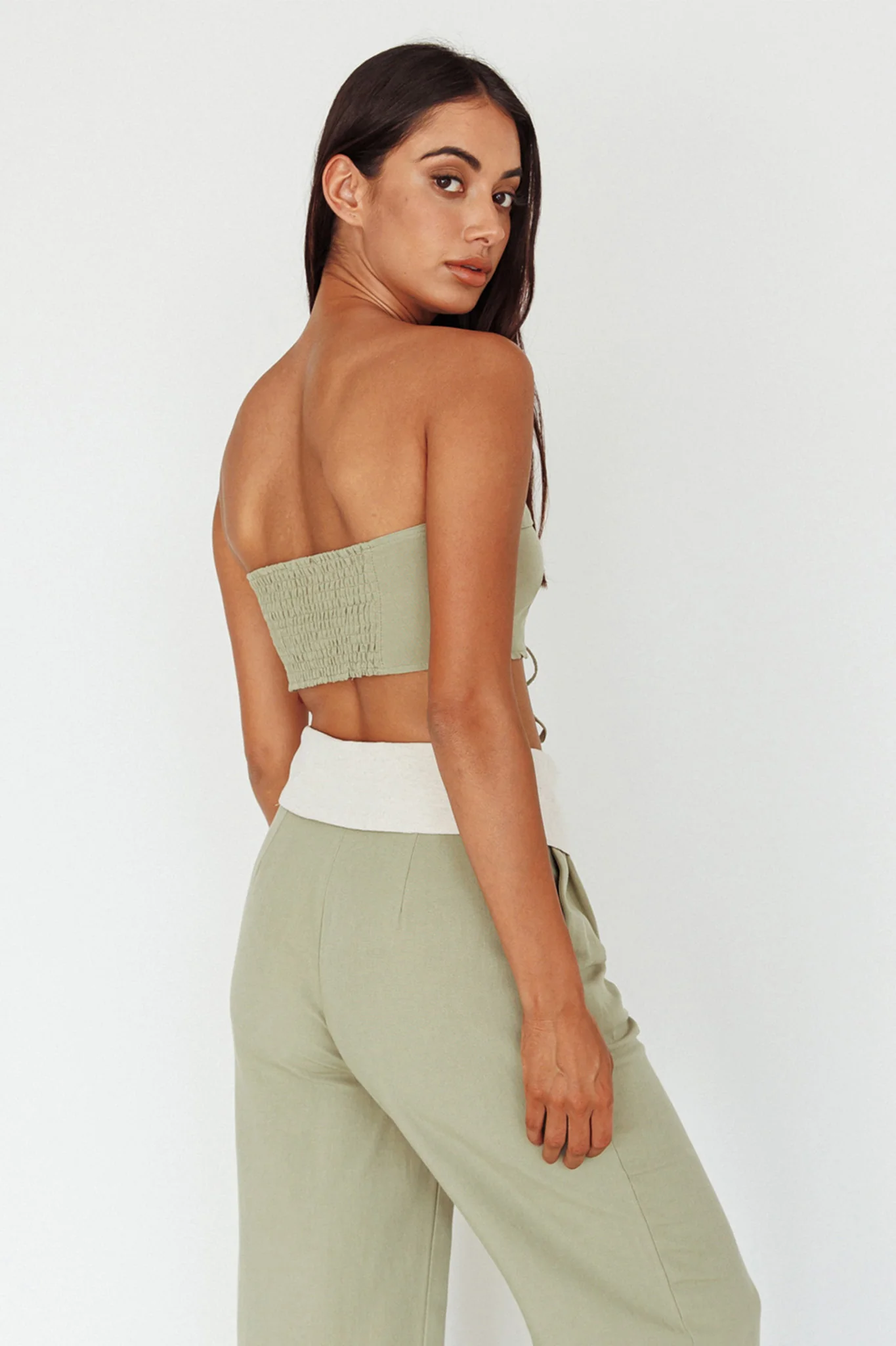 East Village Foldover Pants Sage - Sonourner