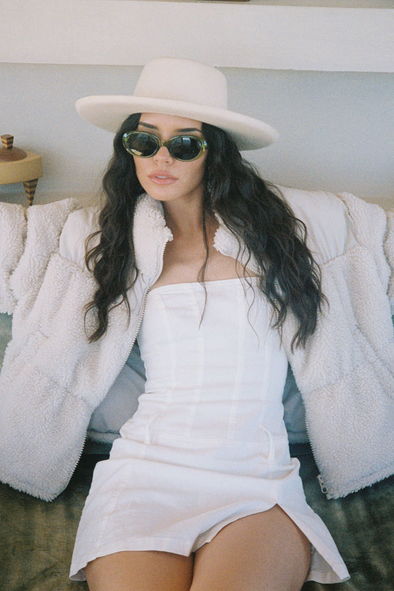 Thrill Seeker Belted Mini Dress White - Sonourner