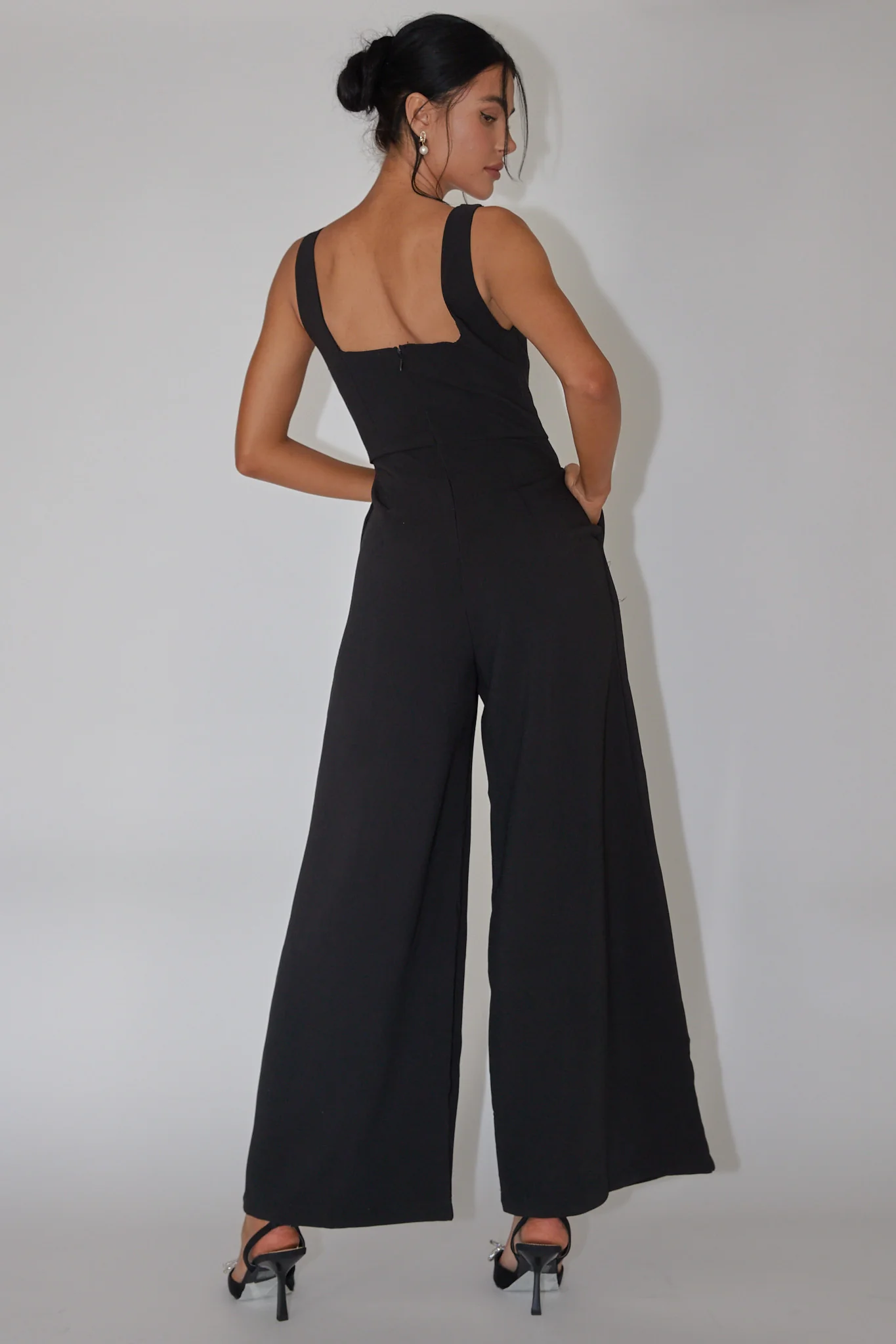 Colleen Side Pocket Jumpsuit Black - Sonourner