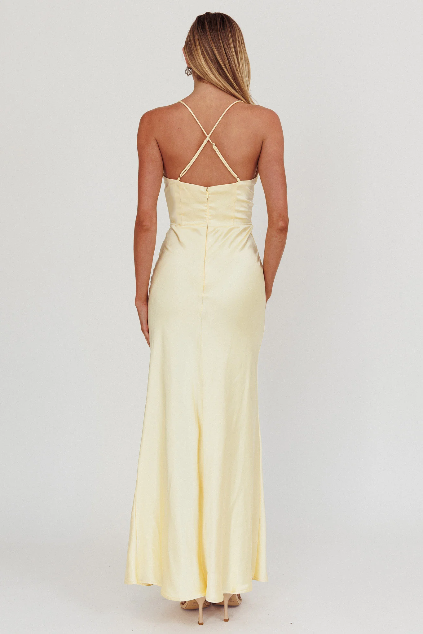 Summer Of Love Lace Trim Maxi Dress Lemon - Sonourner