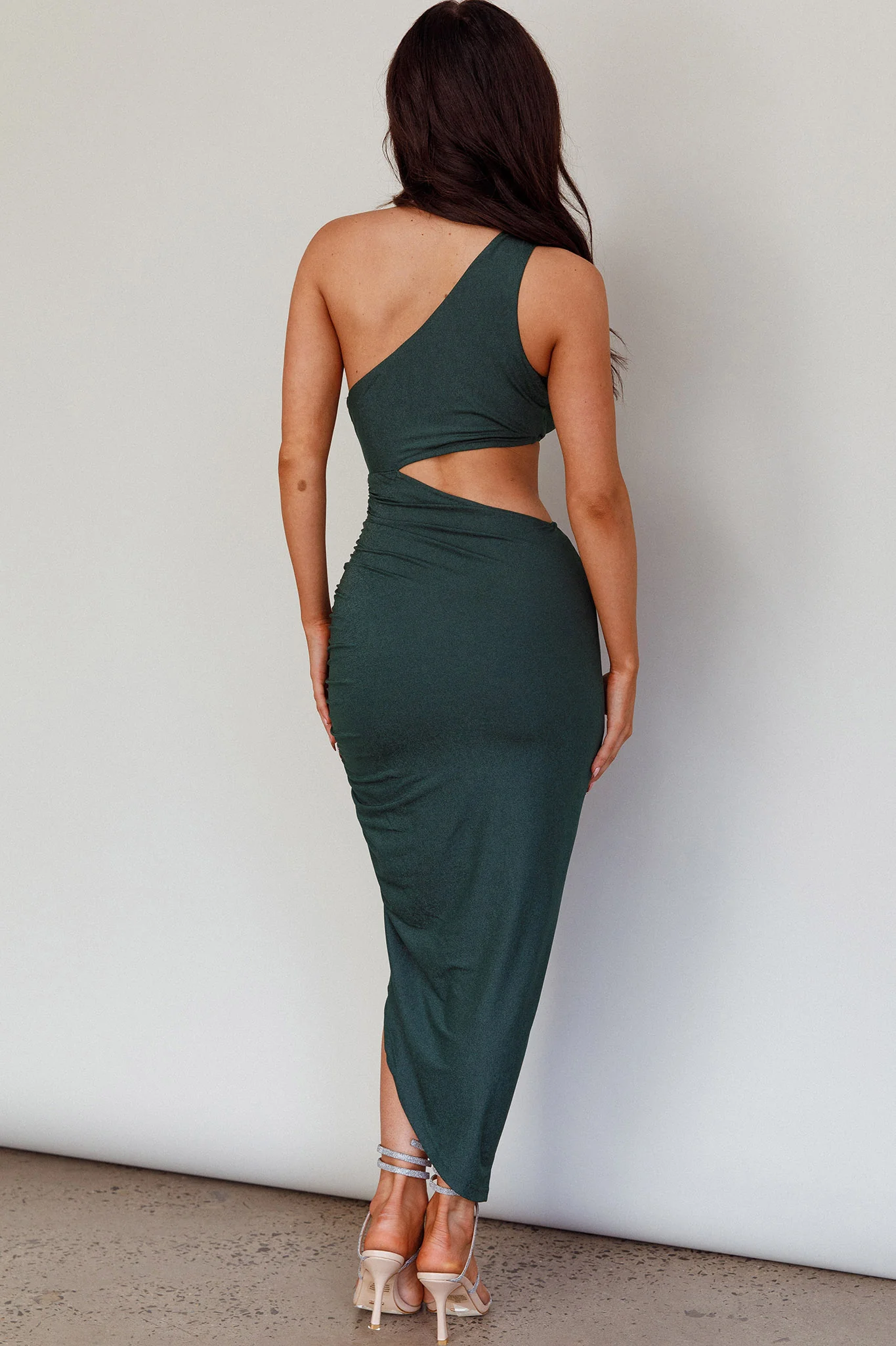 Kiki Cut-Out Bodycon Midi Dress Forest Green - Sonourner