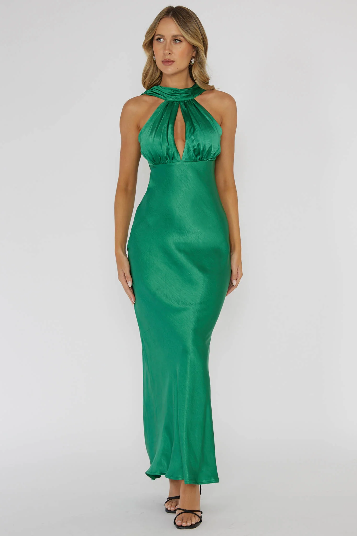 Starry Nights Cowl Back Maxi Dress Forest Green - Sonourner