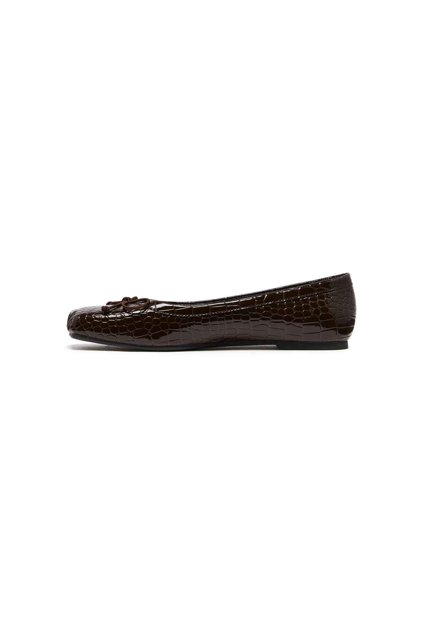 THERAPY Laine Ballet Flat Chocolate Croc - Sonourner