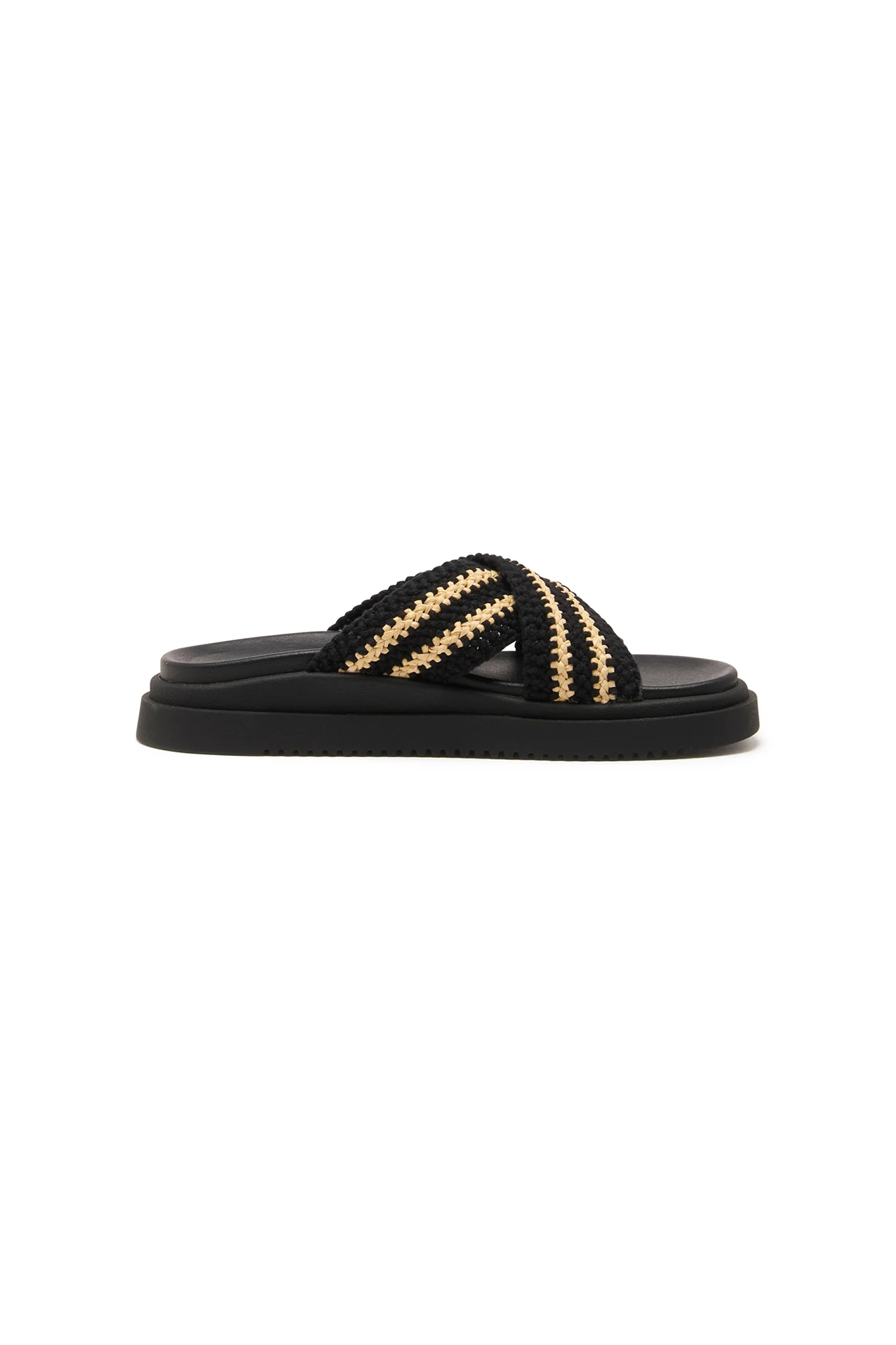 THERAPY Peta Platform Sandal Black Beige - Sonourner
