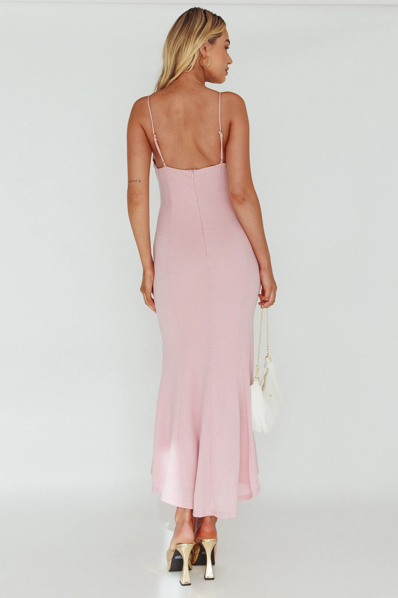 Lake Como Bodycon Maxi Dress Pink - Sonourner