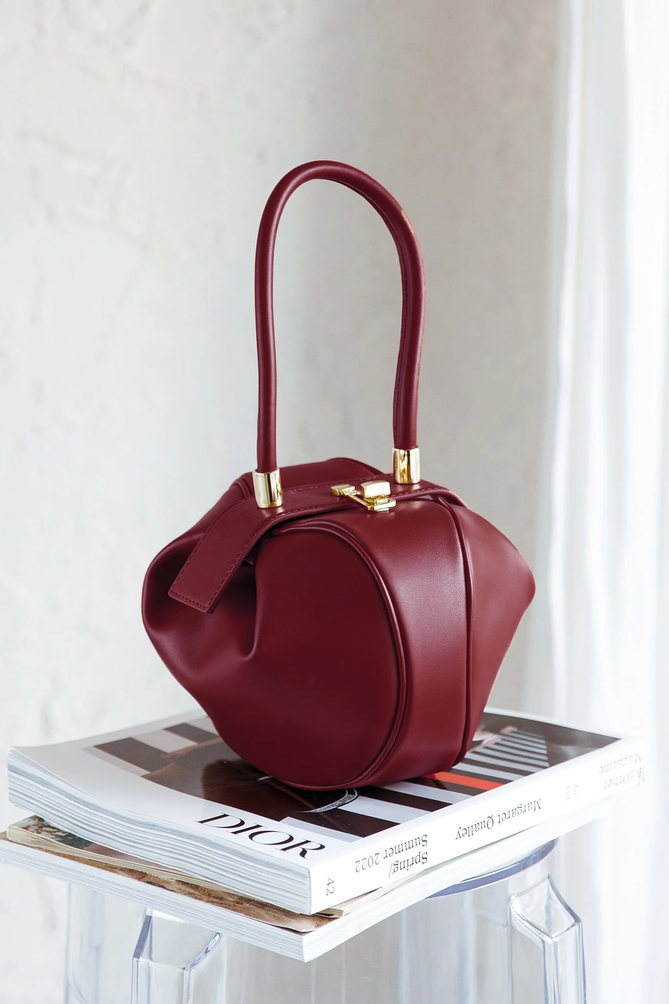 Billie Dumpling Hobo Bag Red - Sonourner