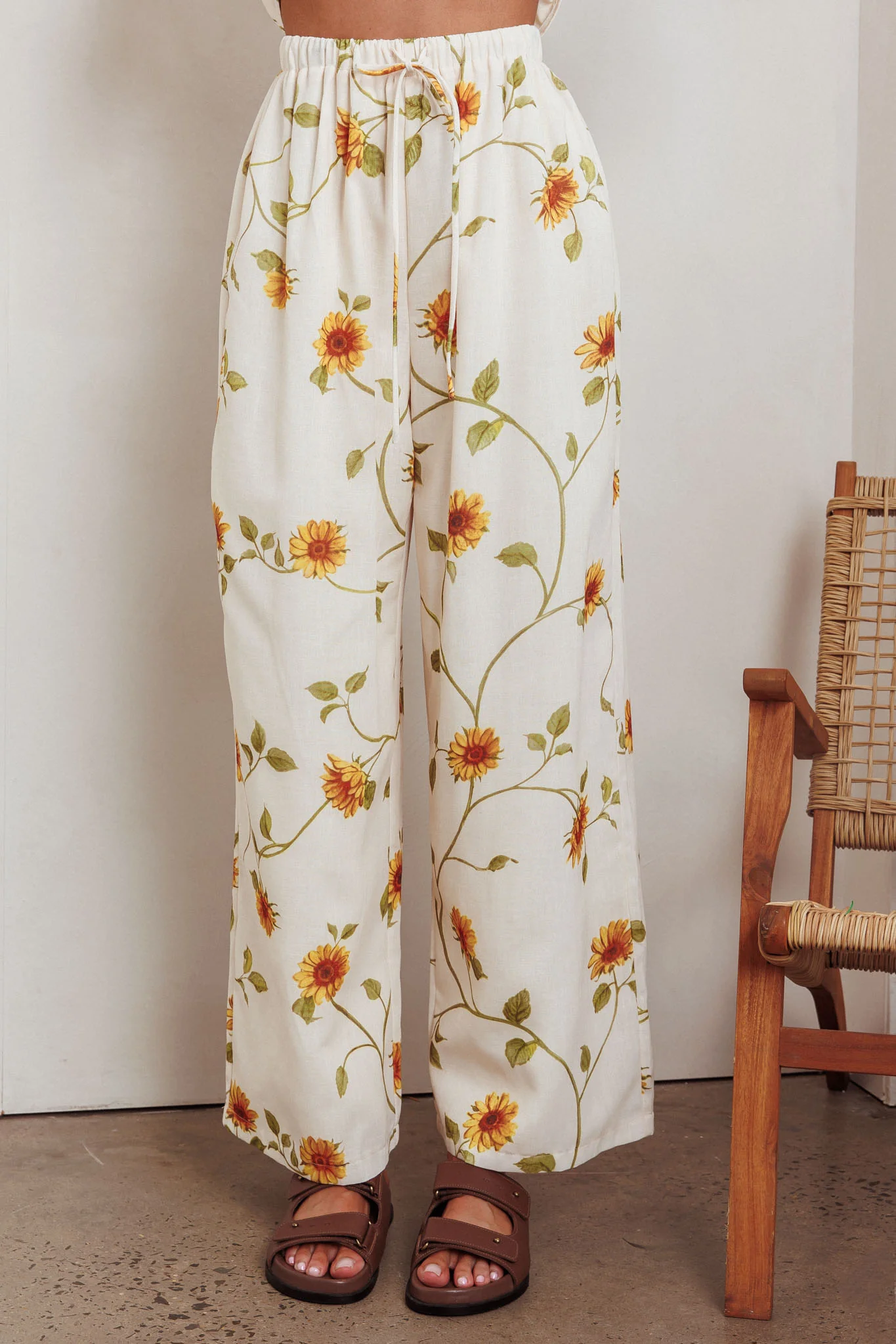 Sway Drawstring Pants Sunflower - Sonourner