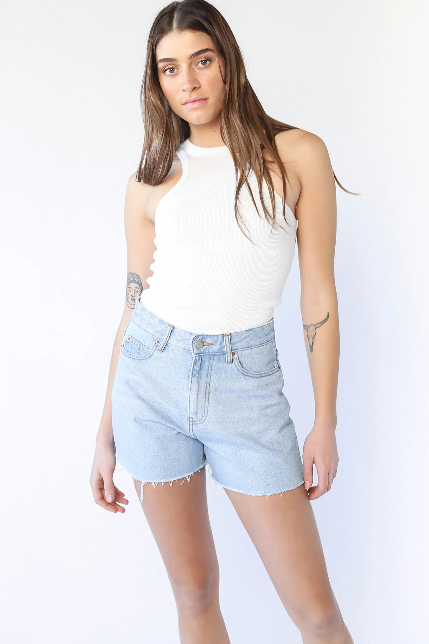 DR DENIM Nora Shorts Empress Light Blue - Sonourner