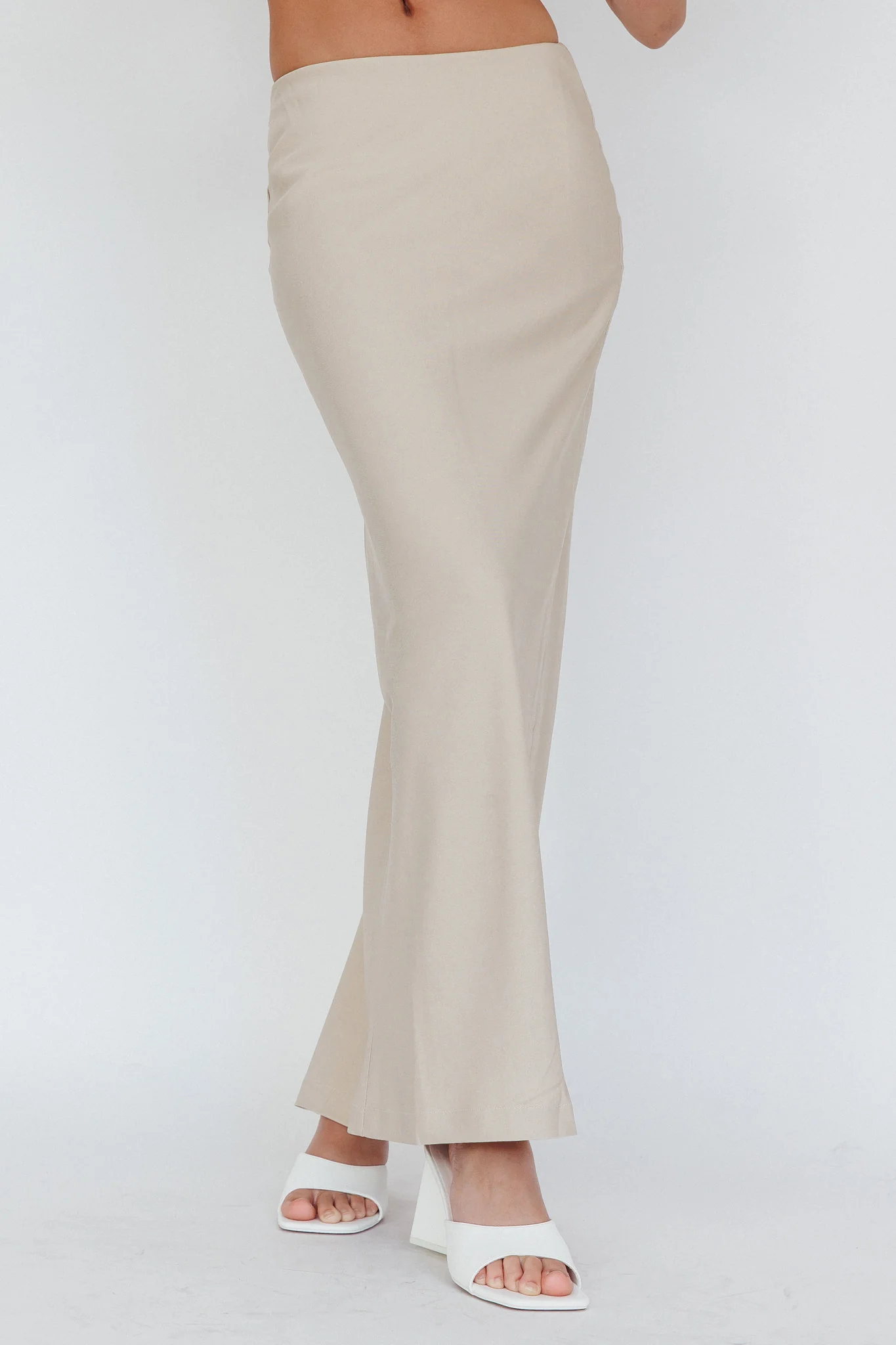 Valencia Flare Midi Skirt Oat - Sonourner