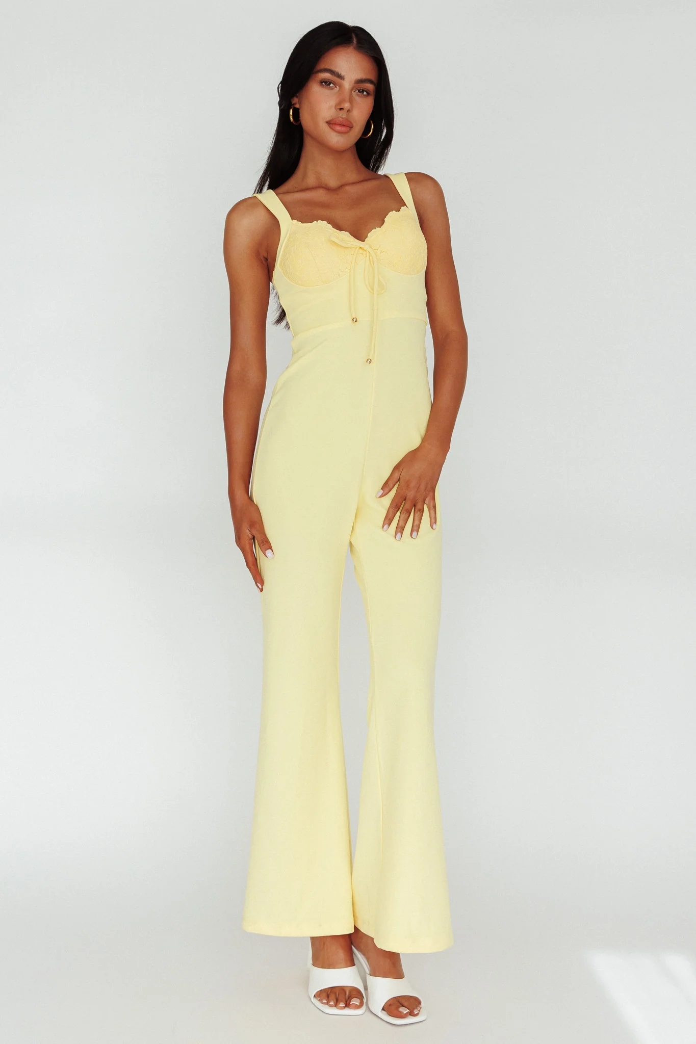 Ti Amo Lace Bust Jumpsuit Yellow - Sonourner