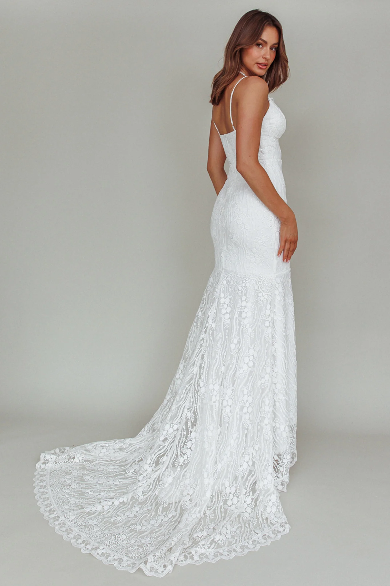 Your Beloved Lace Maxi Dress White - Sonourner