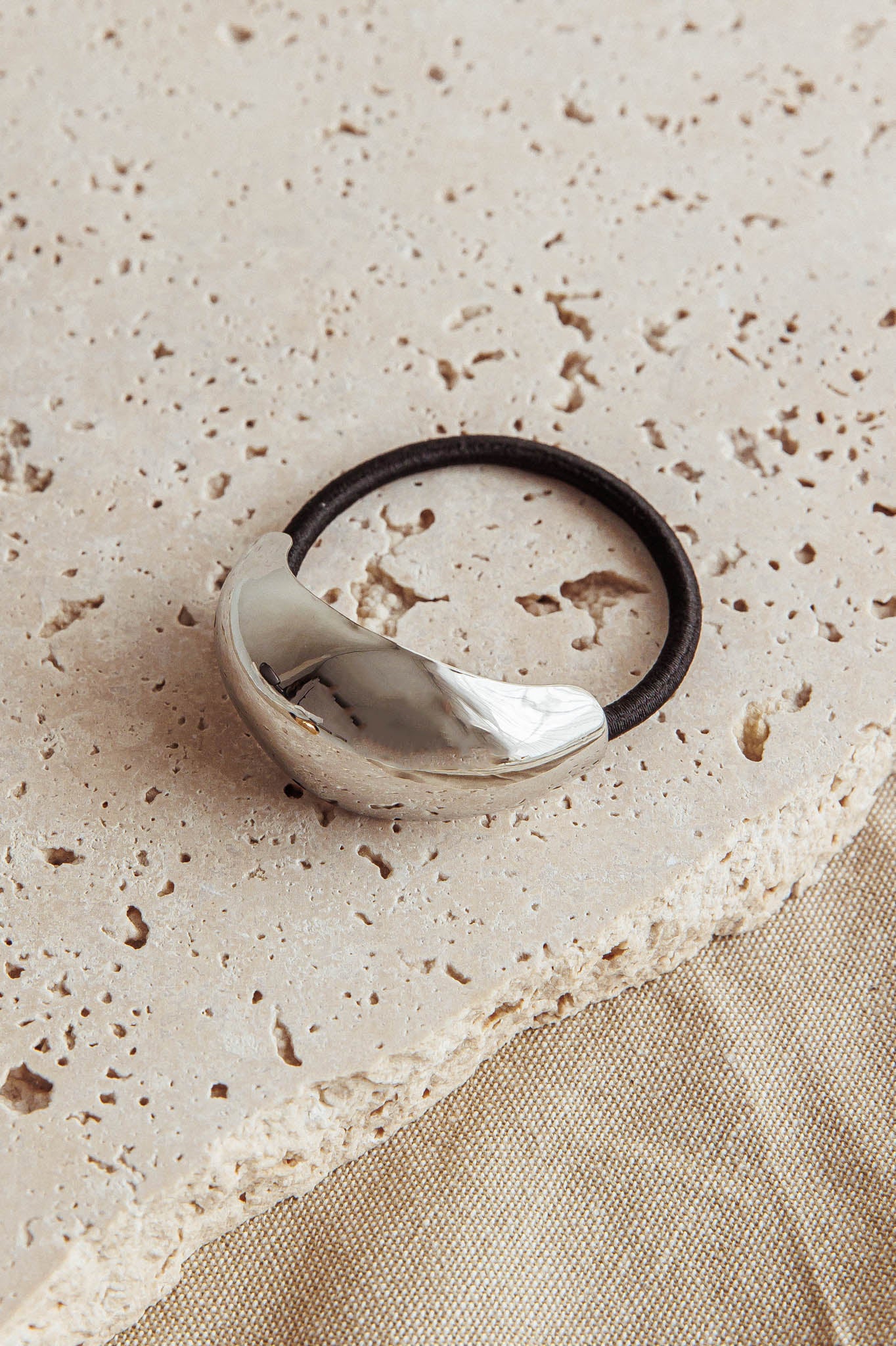 Cindy Hair Tie Dark Silver - Sonourner