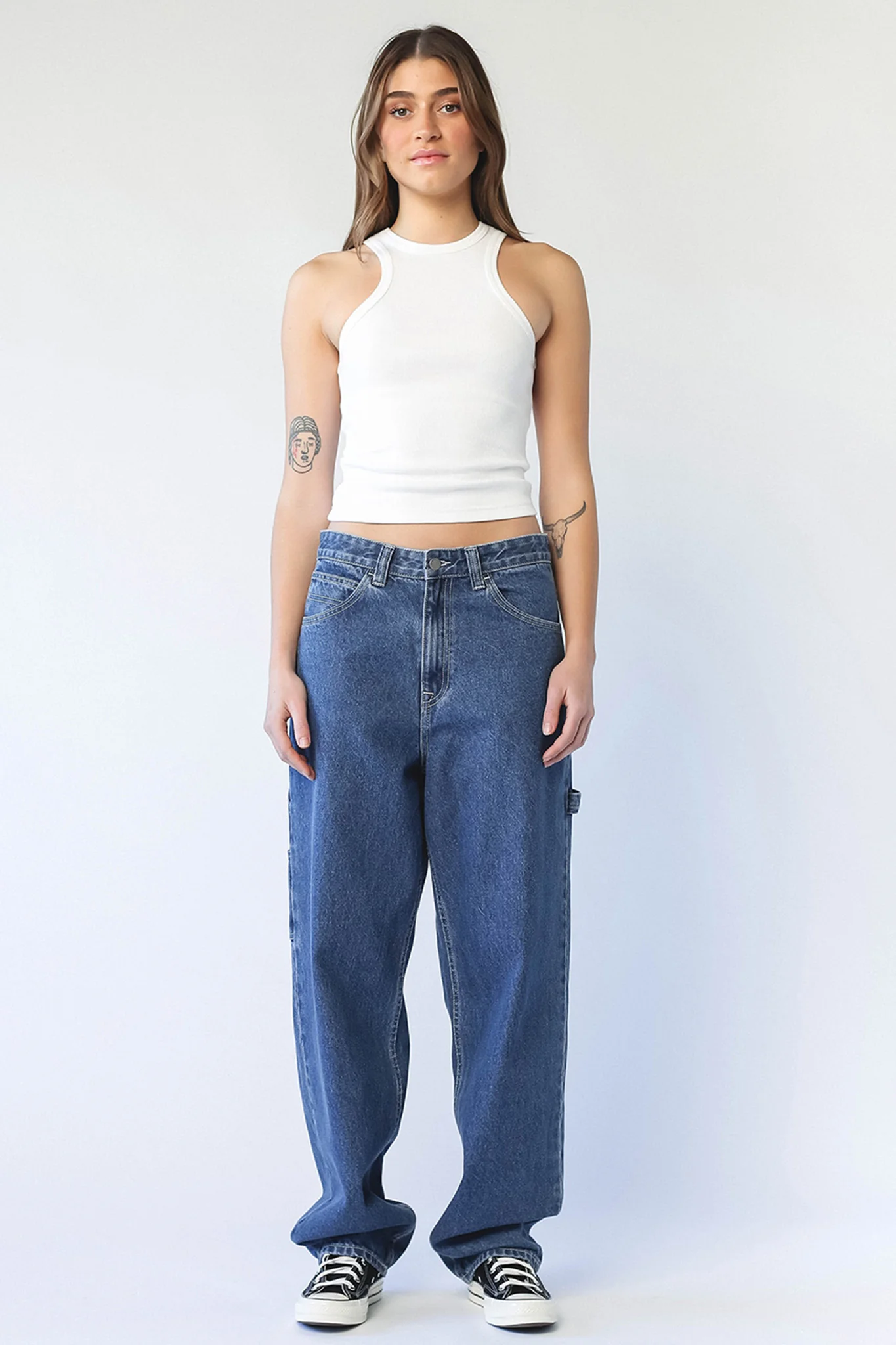 DR DENIM Faye Worker Pebble Mid Stone - Sonourner