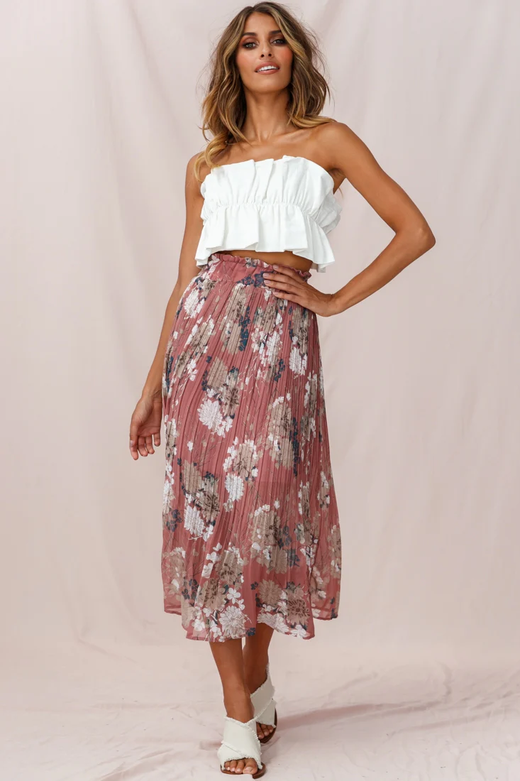 Thea Ruffle Crop Top White - Sonourner