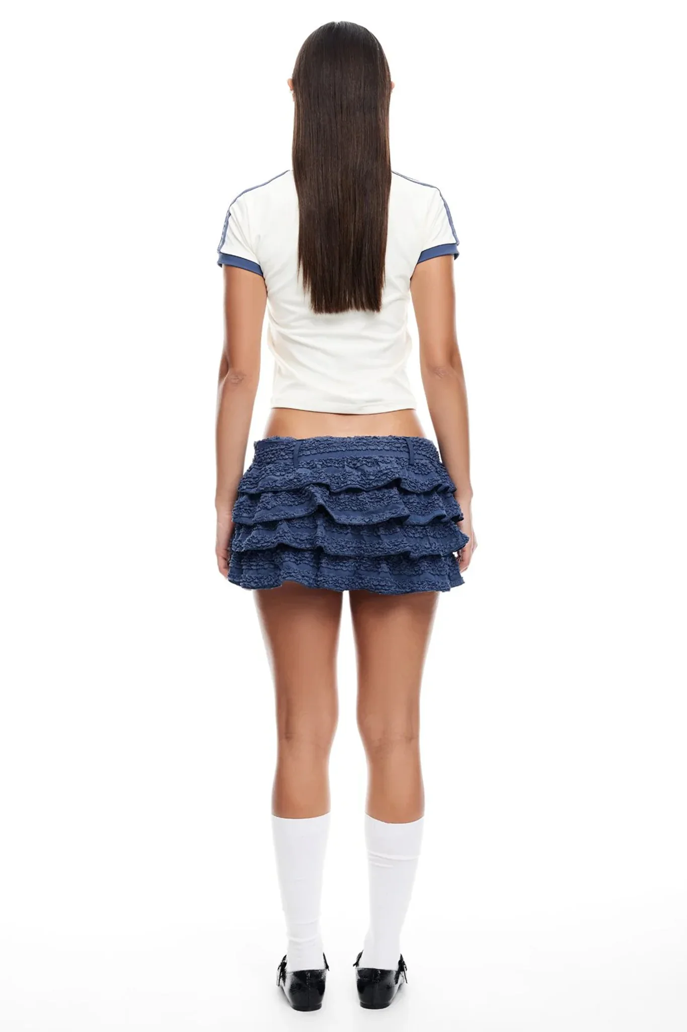 LIONESS Match Point Mini Skort Ivory Navy - Sonourner