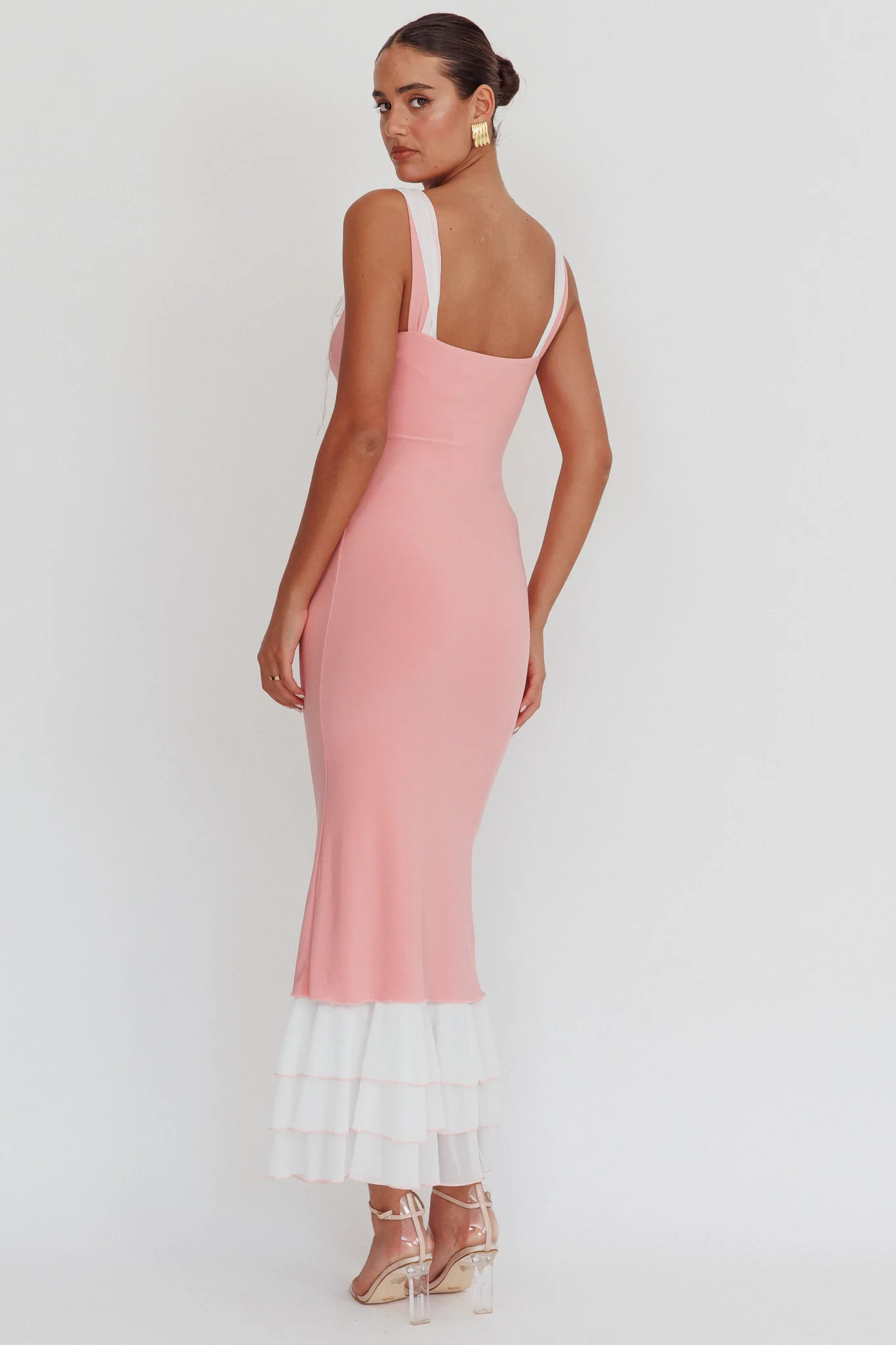 Daydreamers Ruffle Maxi Dress Pink - Sonourner