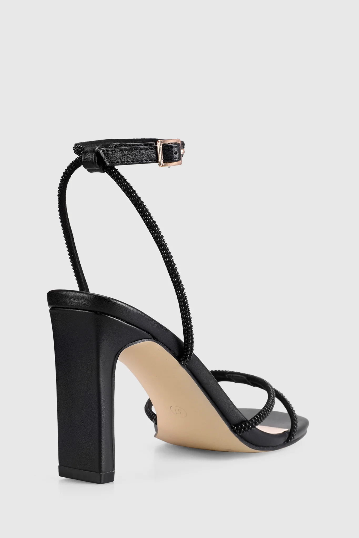 VERALi Kian Block Heel Sandals Black Pearl - Sonourner