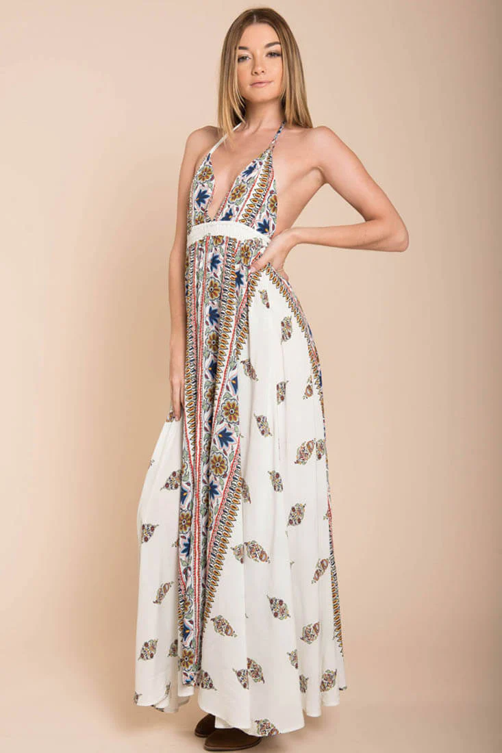 Shaylene Brunch Maxi Dress White - Sonourner