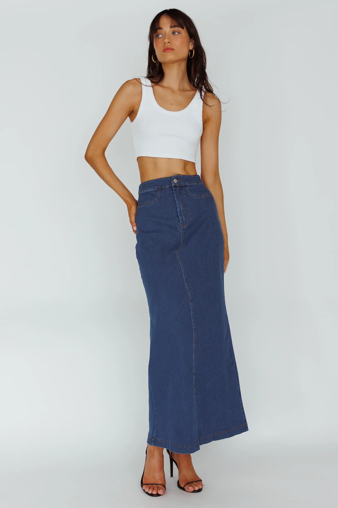 Sinead Denim Maxi Skirt Indigo - Sonourner