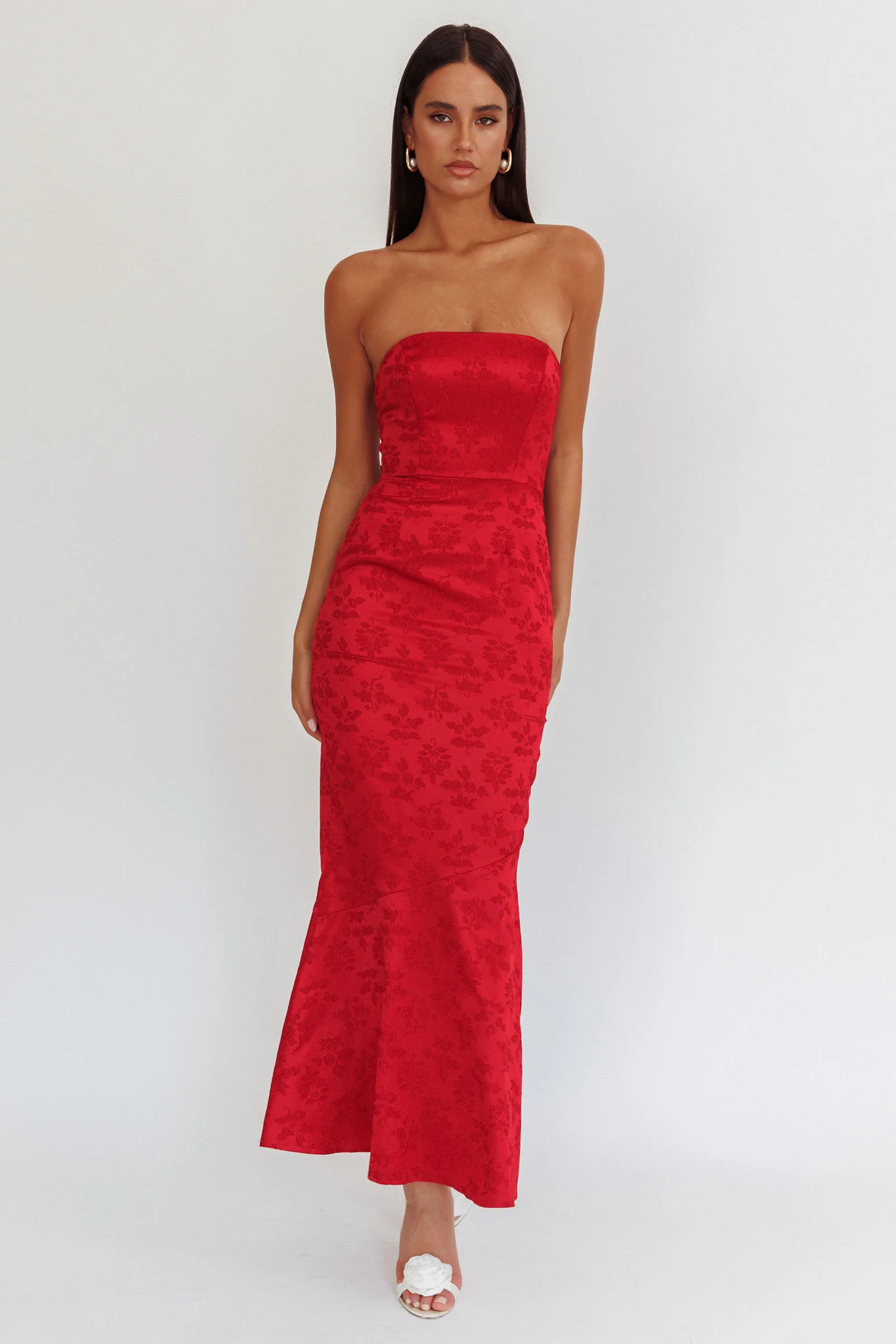 Melty Kisses Bow Back Maxi Dress Wine - Sonourner