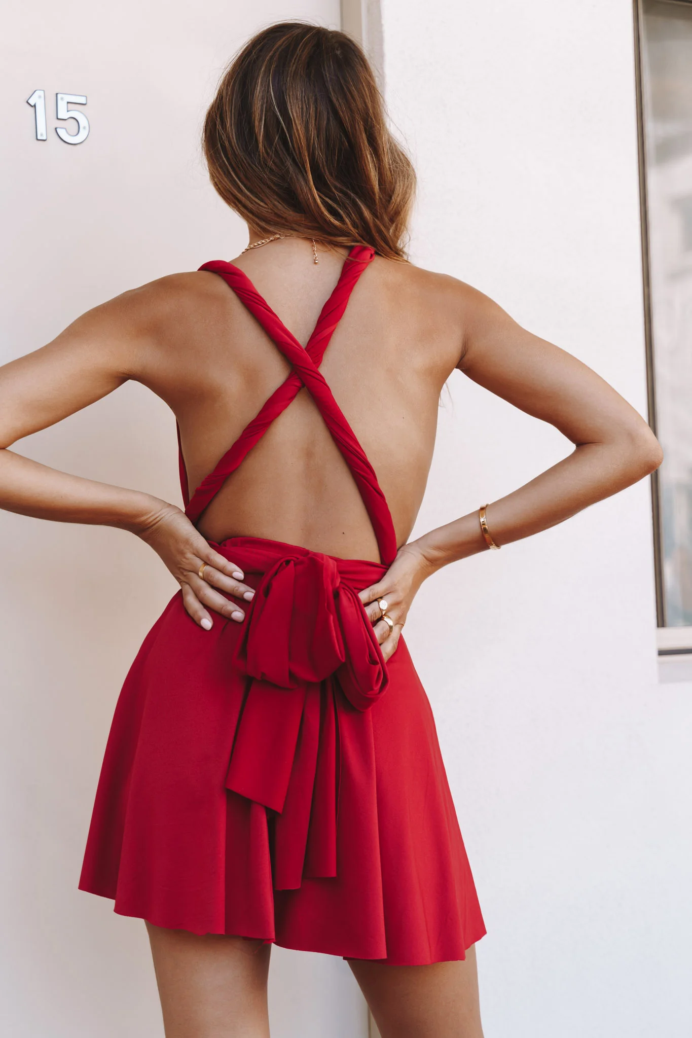 Ariana Multiway Mini Dress Red - Sonourner